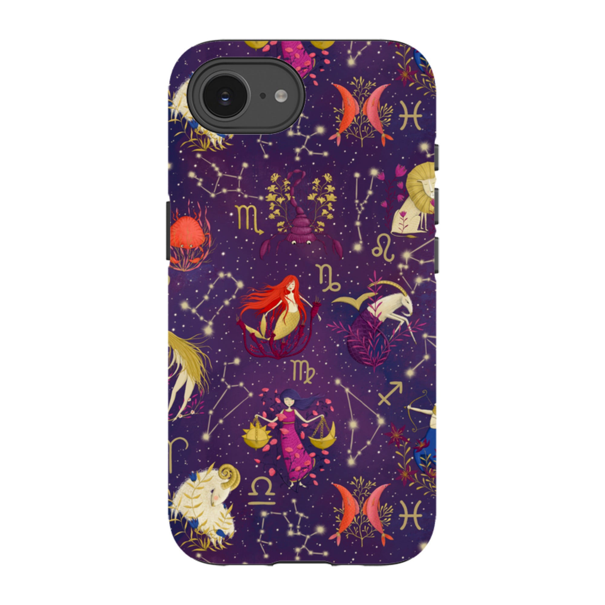 iPhone Tough Case - Zodiac Pattern By Maja Lindberg