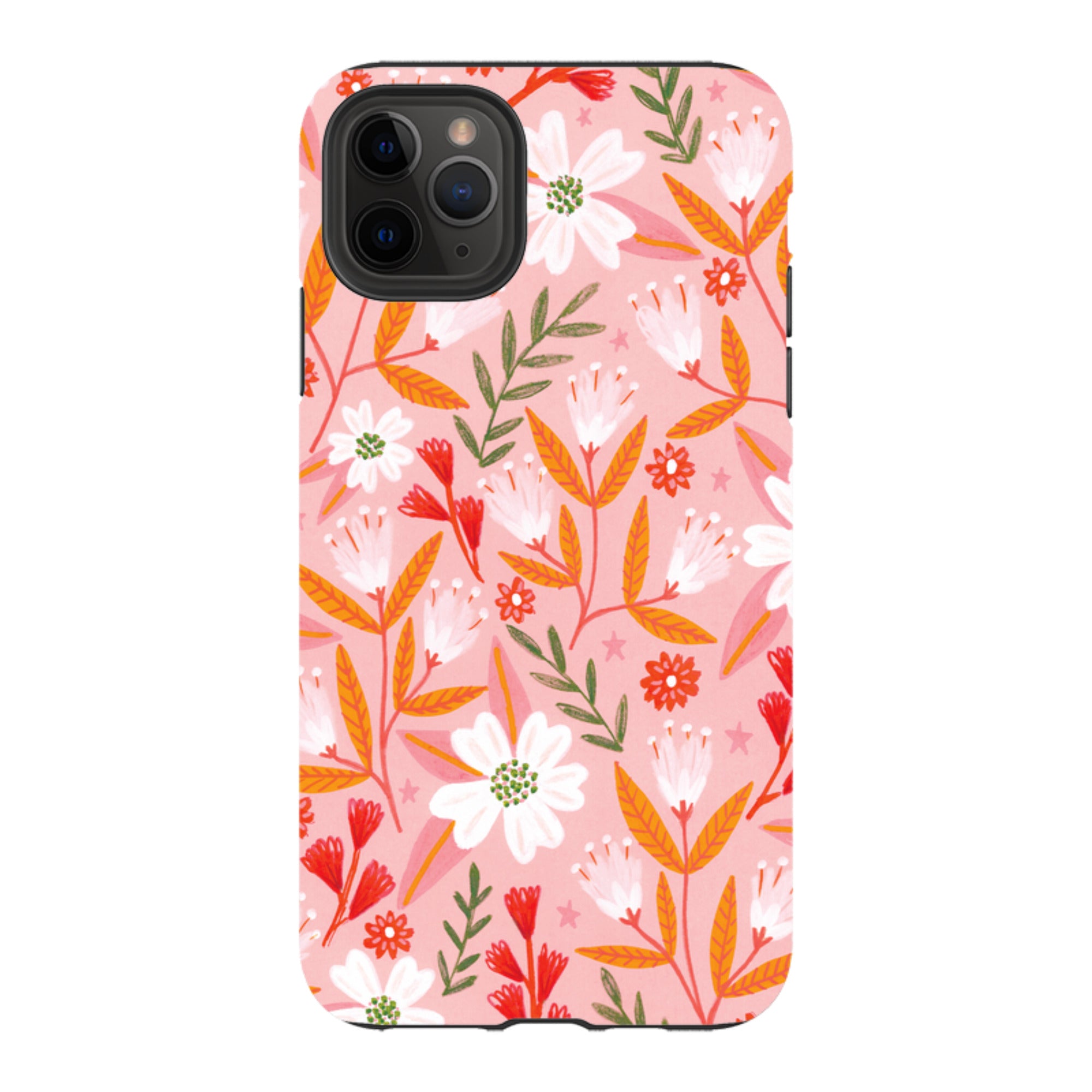 iPhone Tough Case - Pink And Orange Florals By Lee Foster Wilson