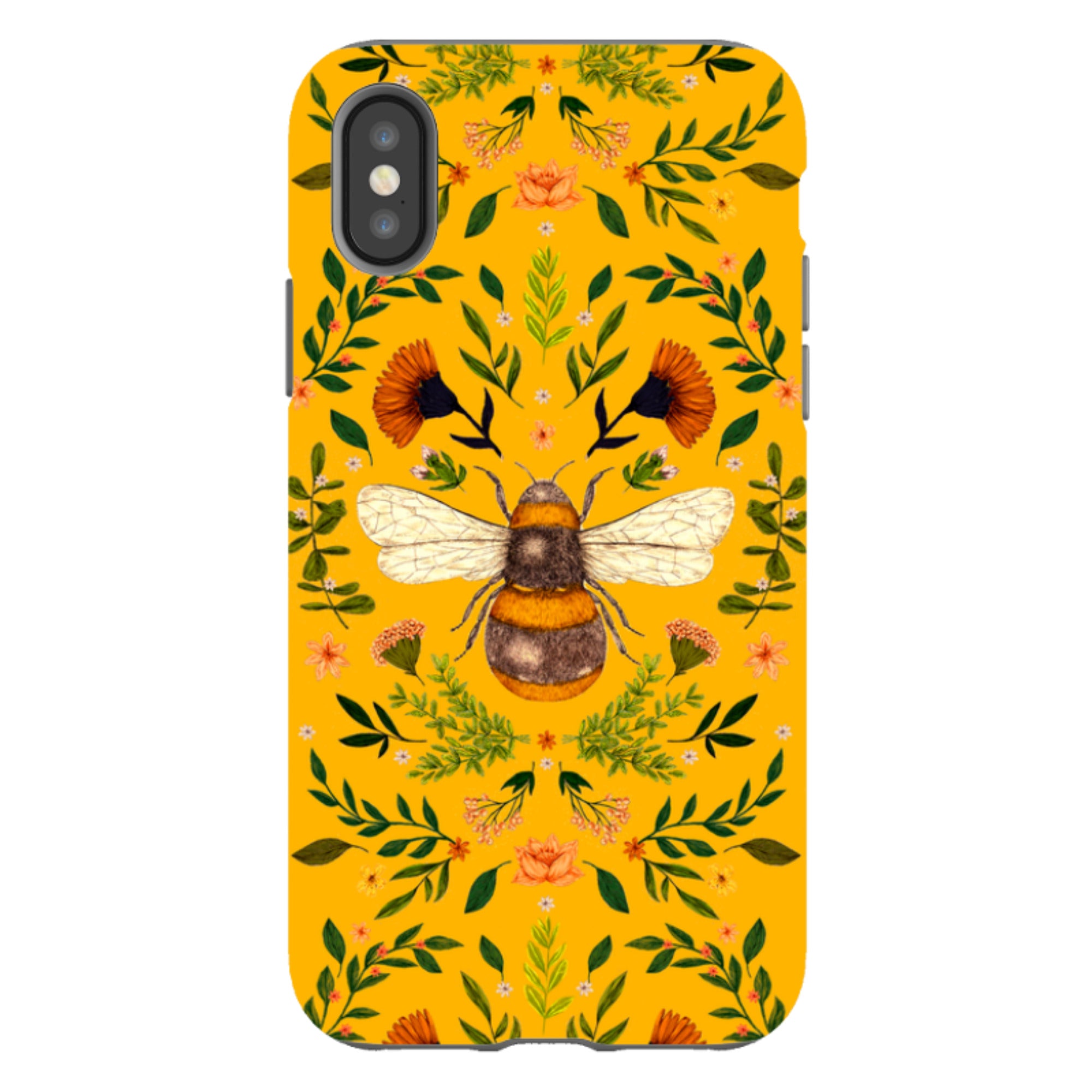 iPhone Tough Case - Botanical Bee Honey By Jade Mosinski