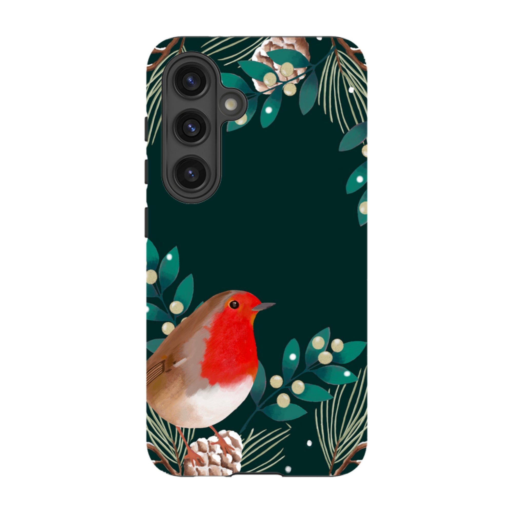 Samsung Tough Case - Robin Pine Cones By Bex Parkin