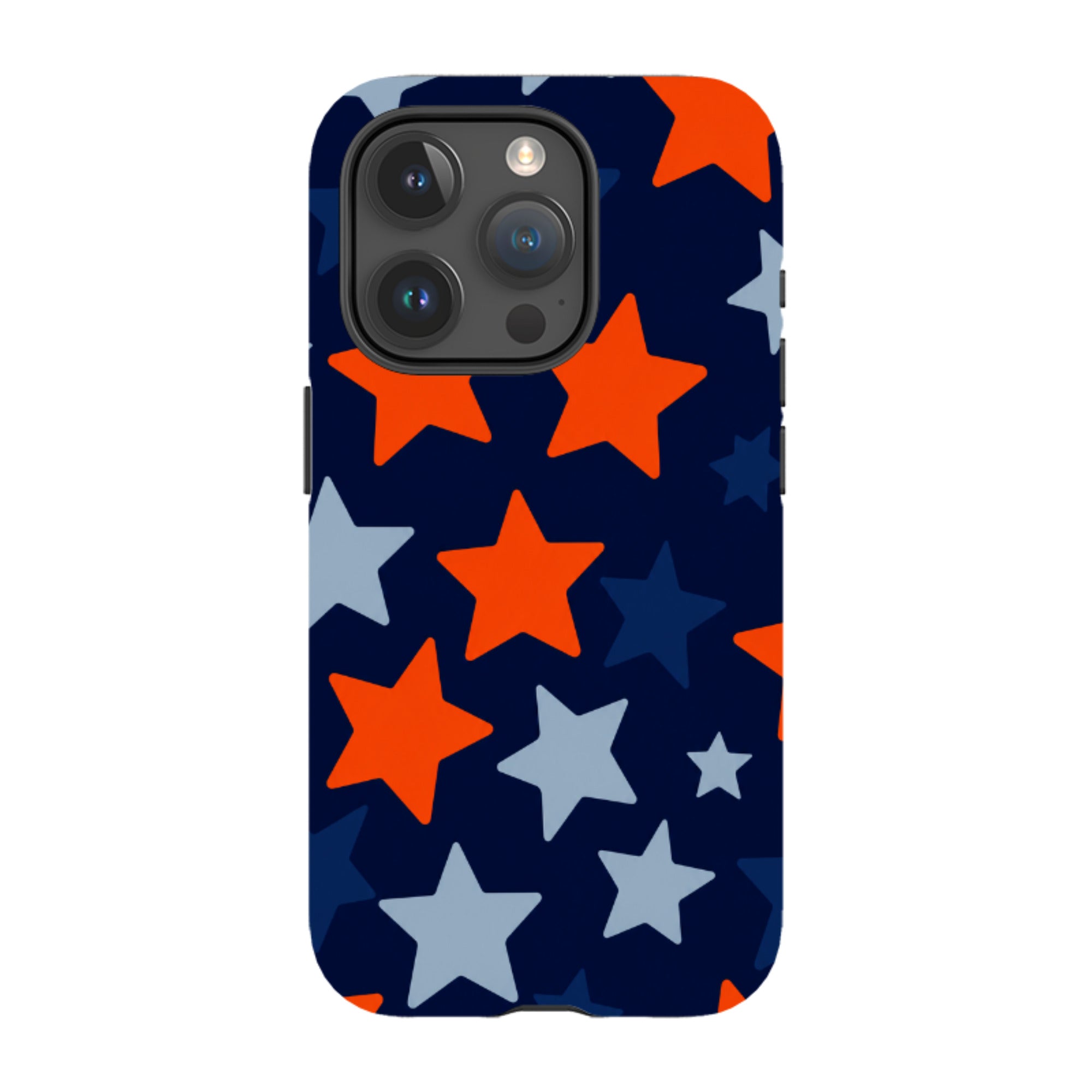 iPhone Tough Case - Navy Blue & Orange Star