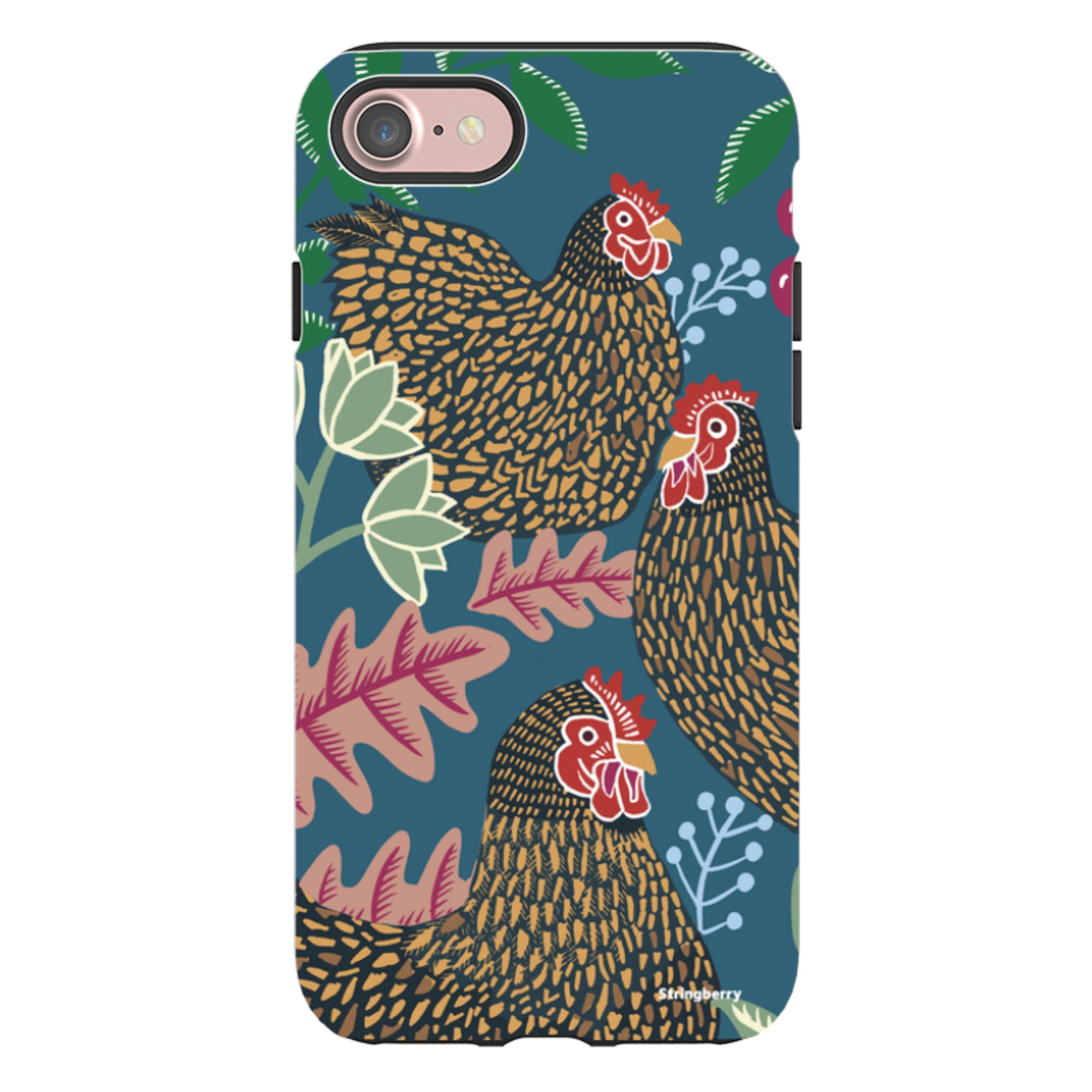iPhone Tough Case - Three French Hens By Kate Heiss