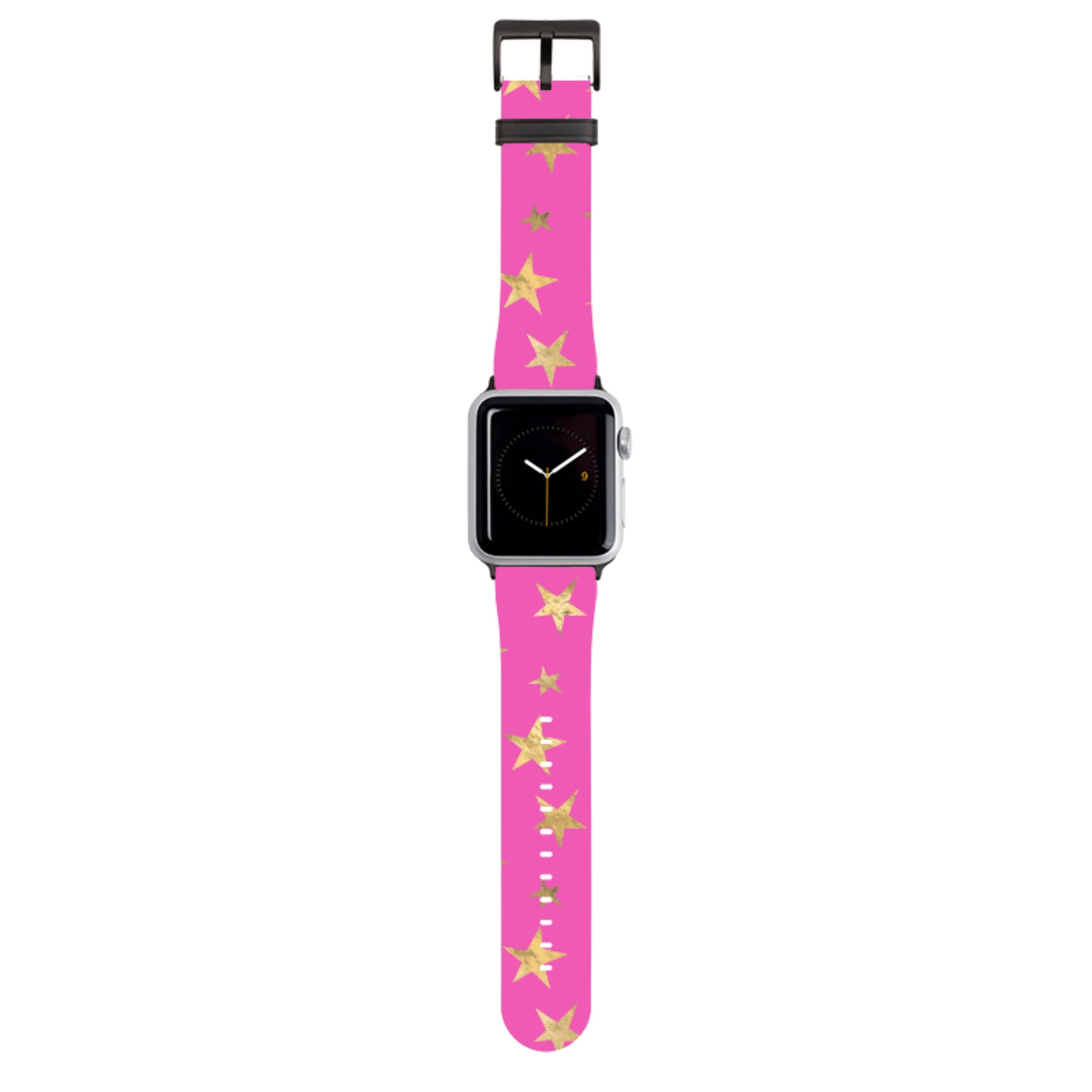 Pink and Gold Stars Apple Watch Strap
