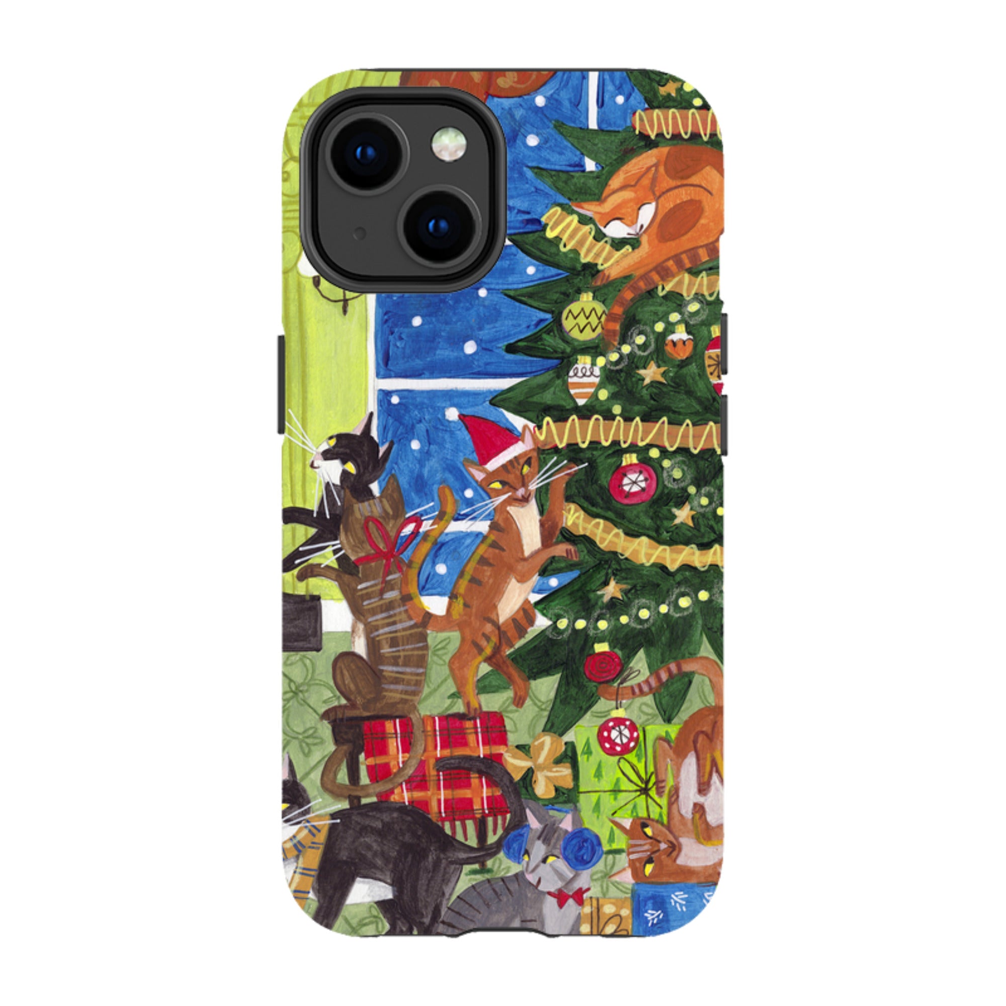 iPhone Tough Case - Christmas Cats By Caroline Bonne Muller