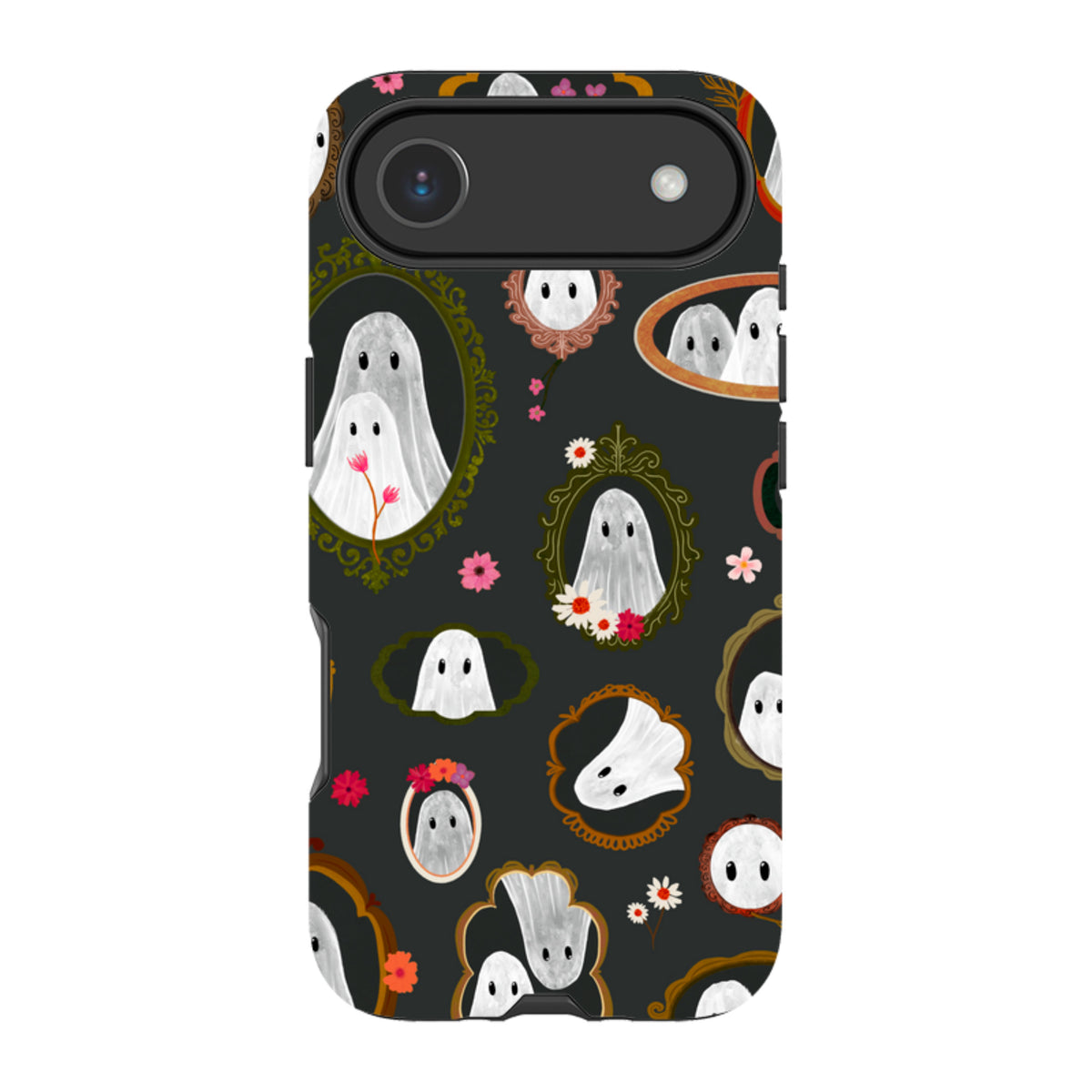 iPhone Tough Case - Framed Ghosts - Charcoal By Katherine Quinn