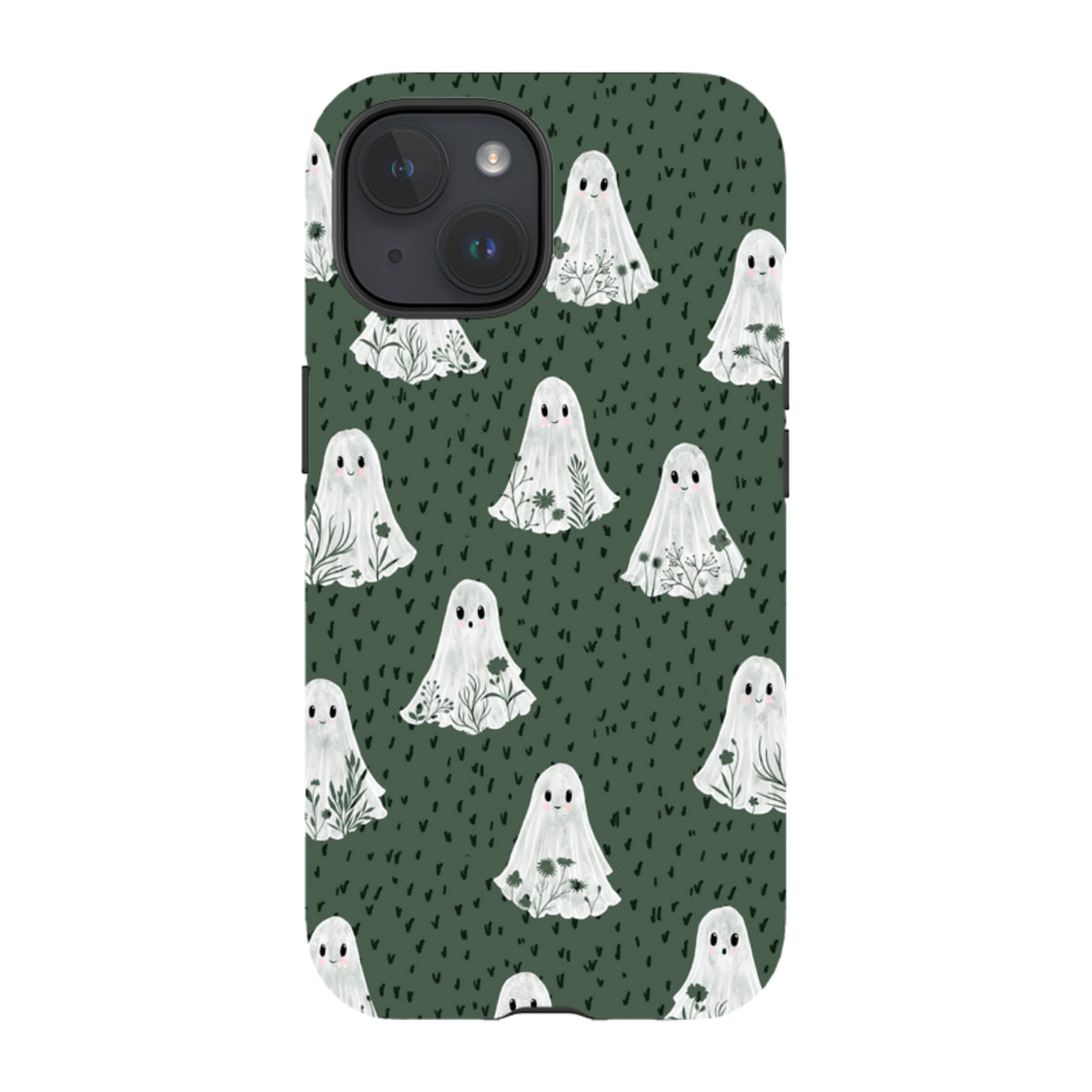 iPhone Tough Case - Floral Ghosts - Pine By Katherine Quinn