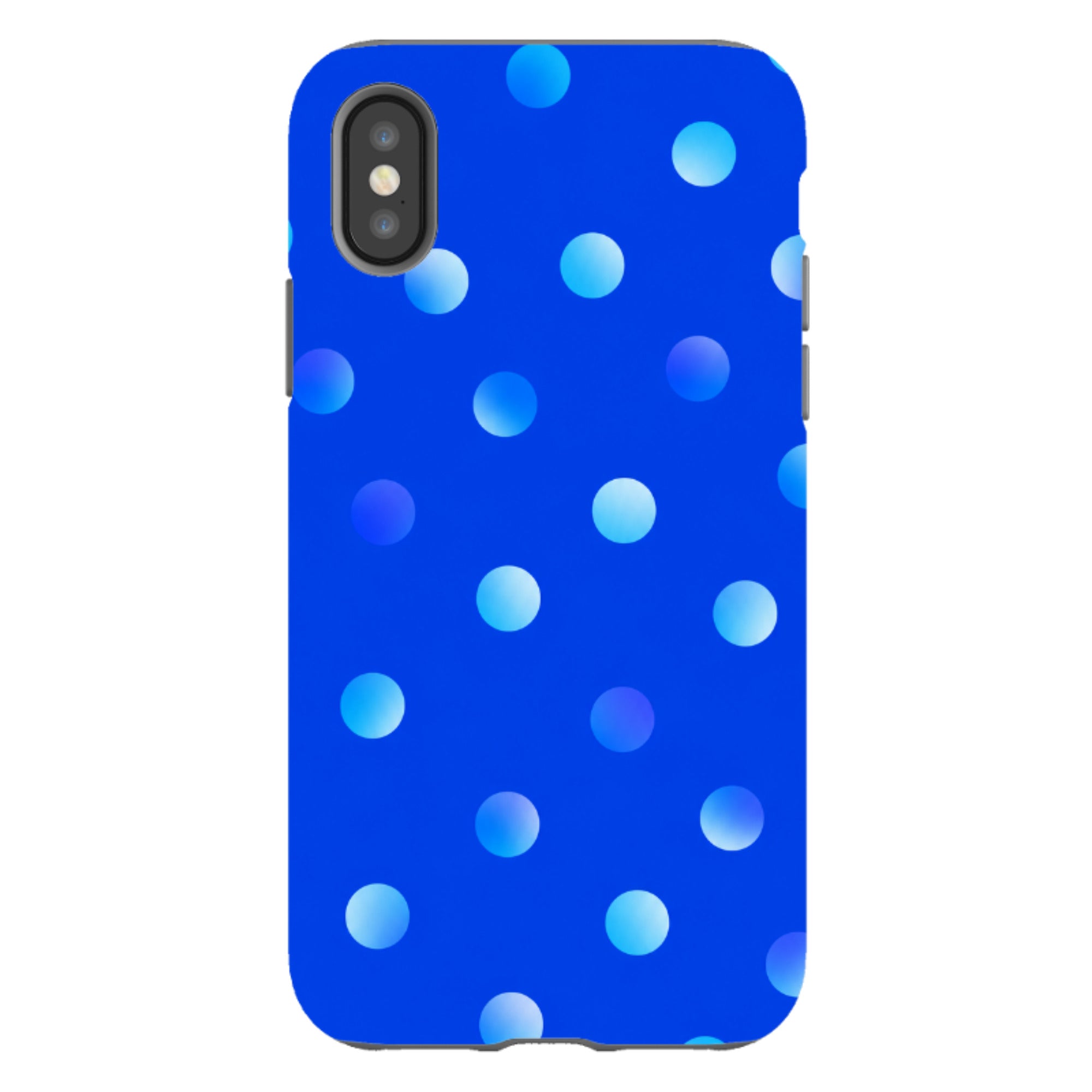 iPhone Tough Case - Blue Polka Dot