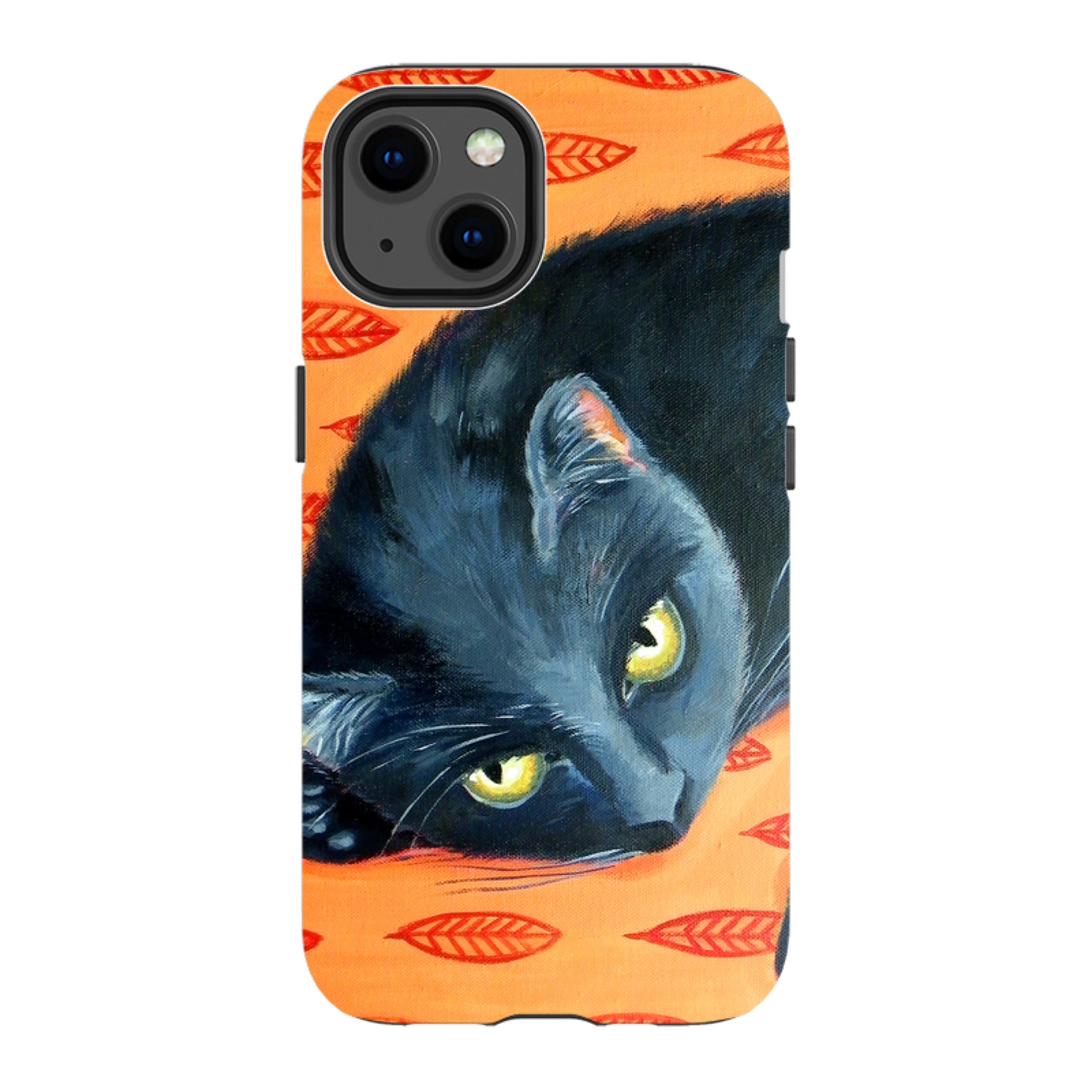 iPhone Tough Case - Black Cat By Mary Stubberfield