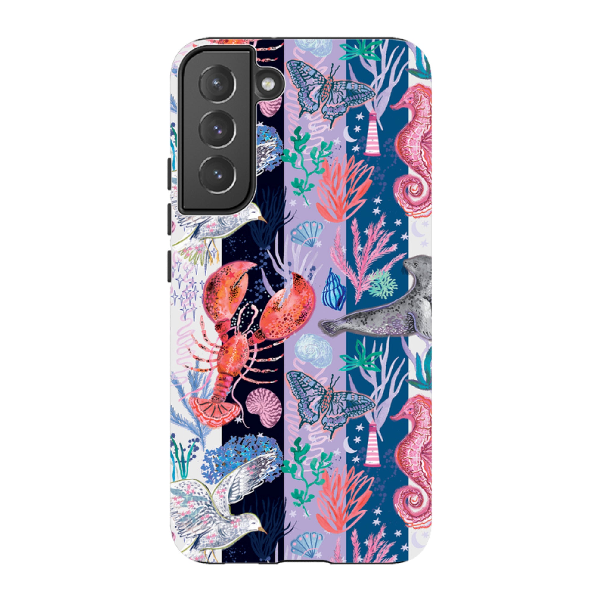 Samsung Tough  Case - Coastal Calling Stripe II By Emma Frances Grant