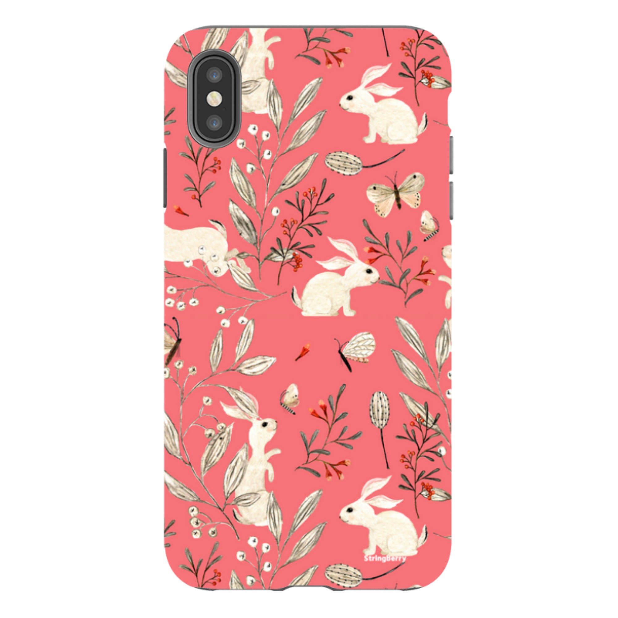 iPhone Tough Case - Bunnies Raspberries By Katherine Quinn