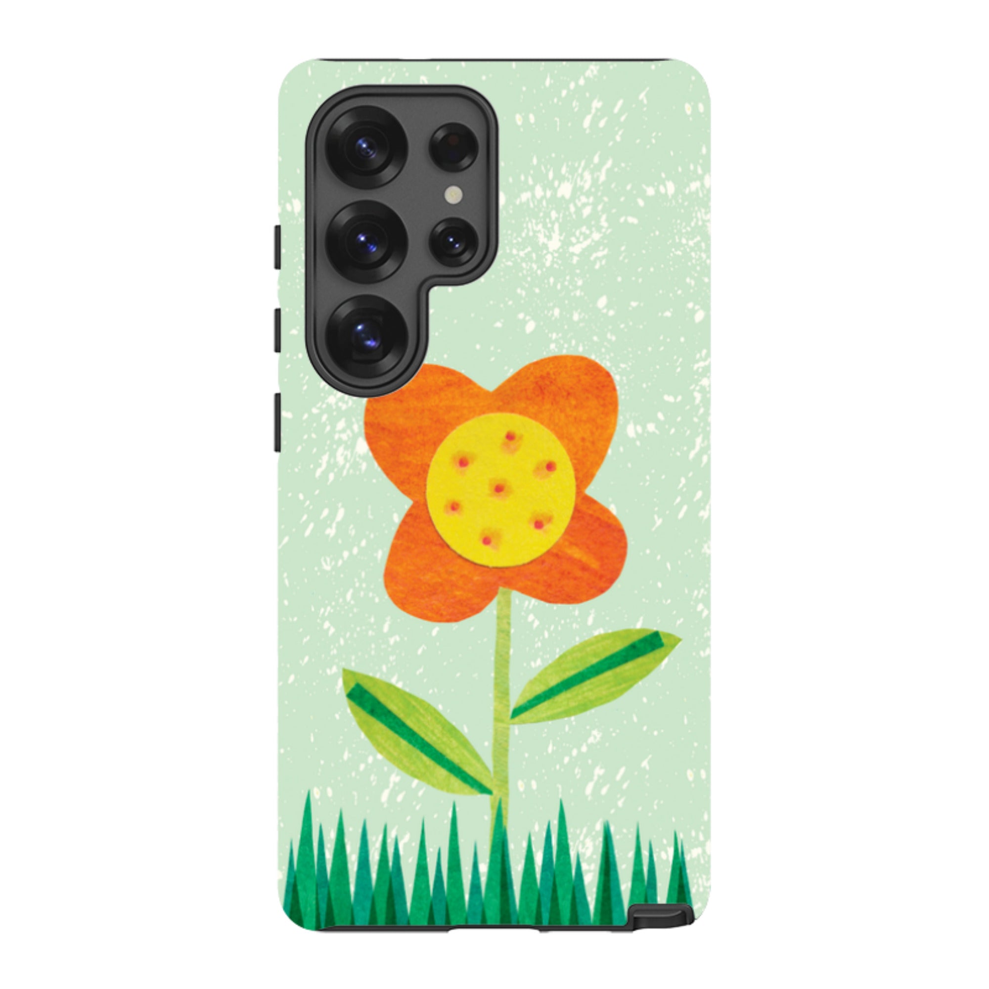 Samsung Tough Case - Orange Flower By Tracey English