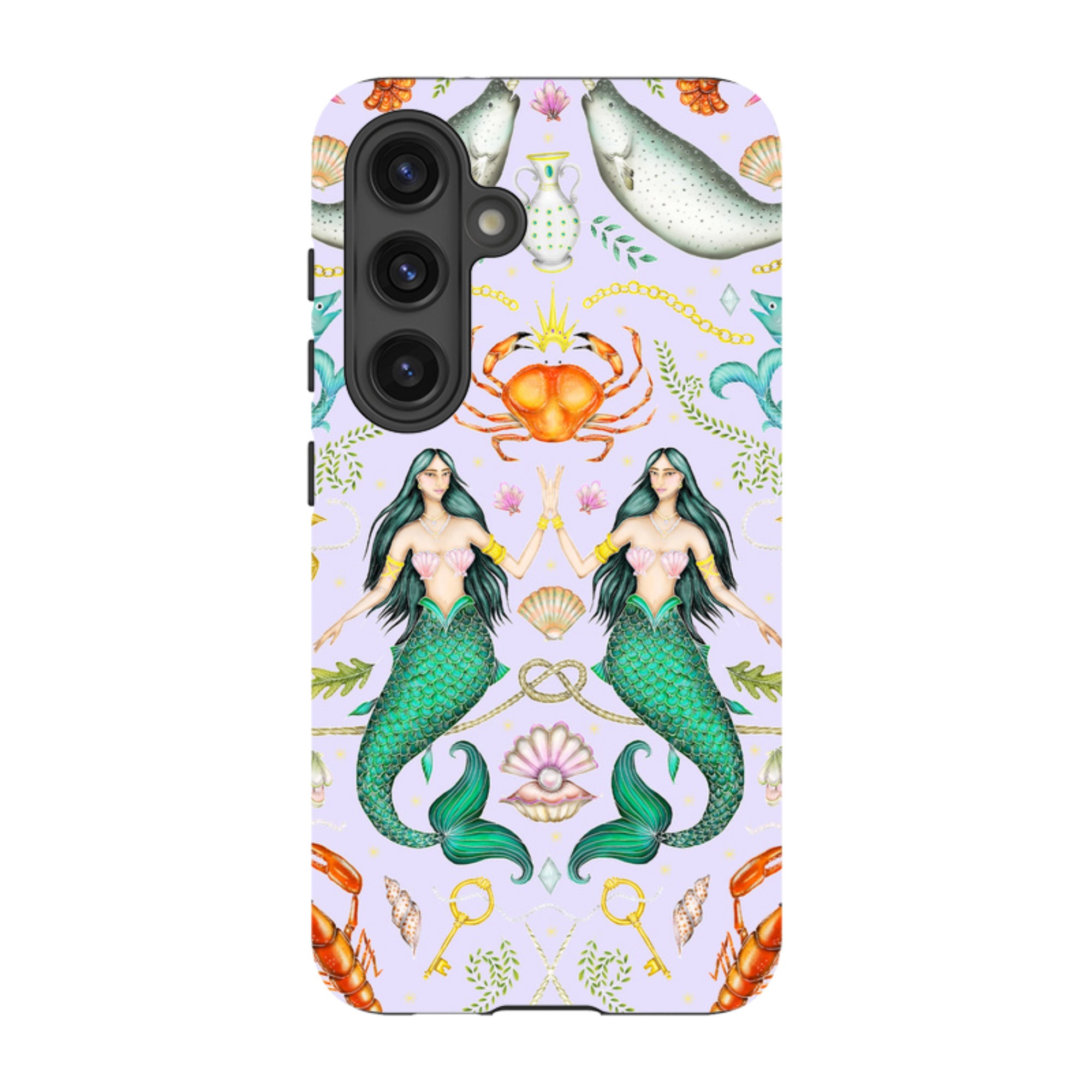 Samsung Tough Case - Tritons Treasure Lilac By Catherine Rowe