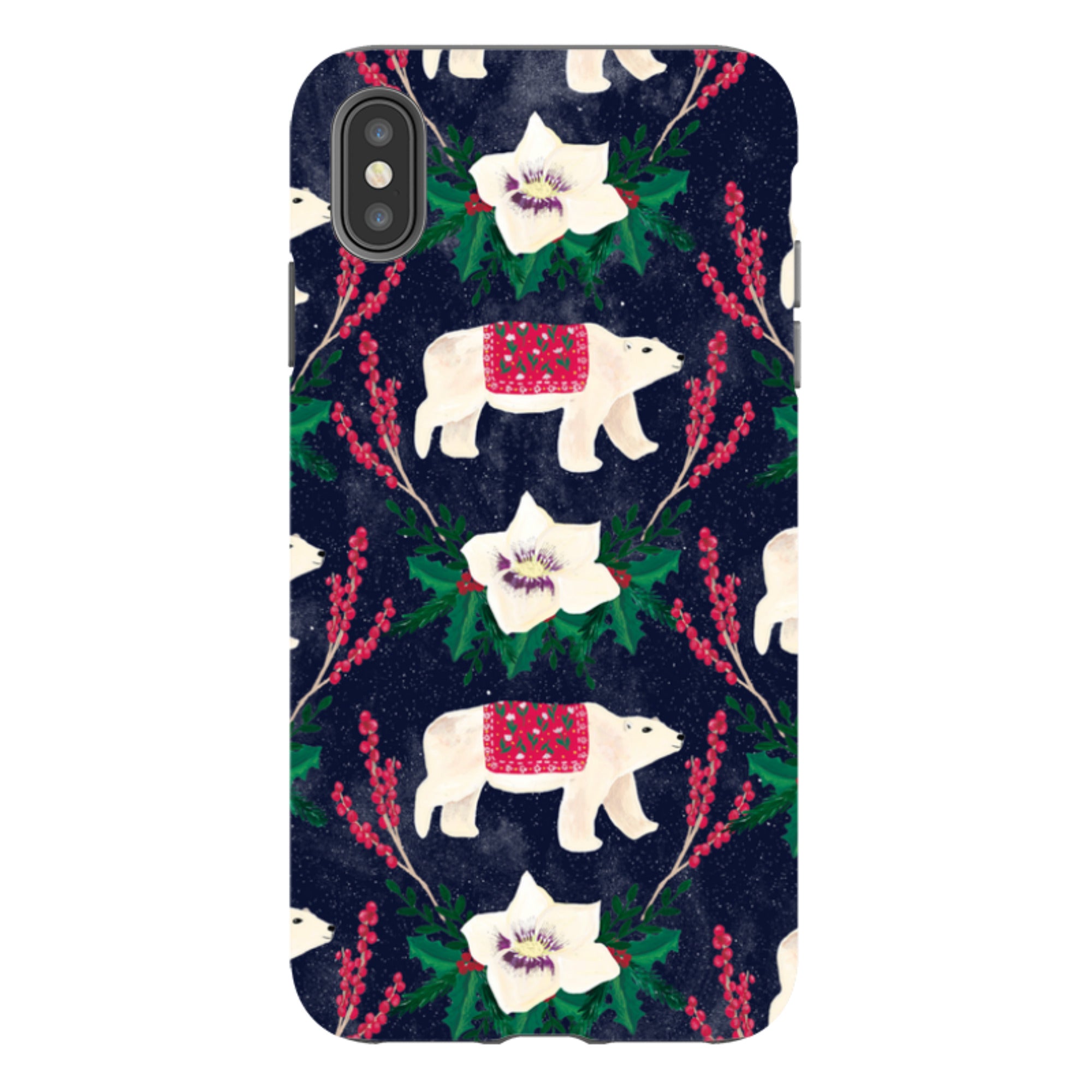 iPhone Tough Case - Midnight Polar Bears By Abby Jacobs