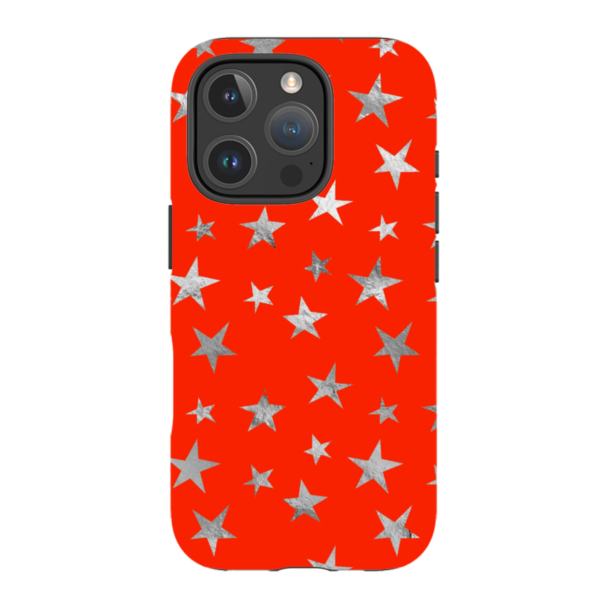 iPhone Tough Case - Red and Silver Stars