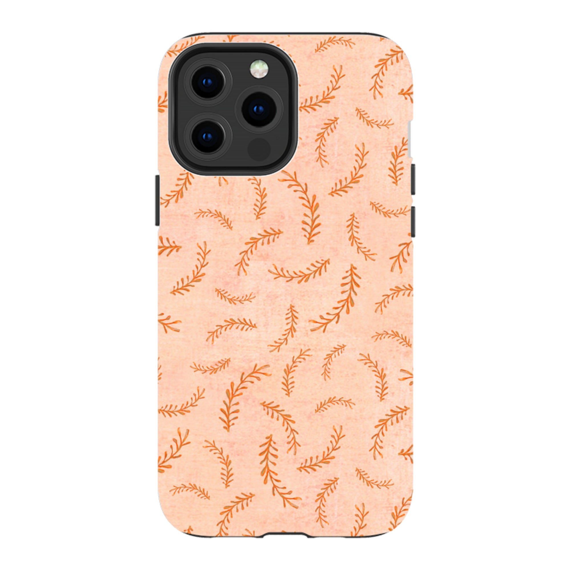 iPhone Tough Case - Feathers Pink By Katherine Quinn