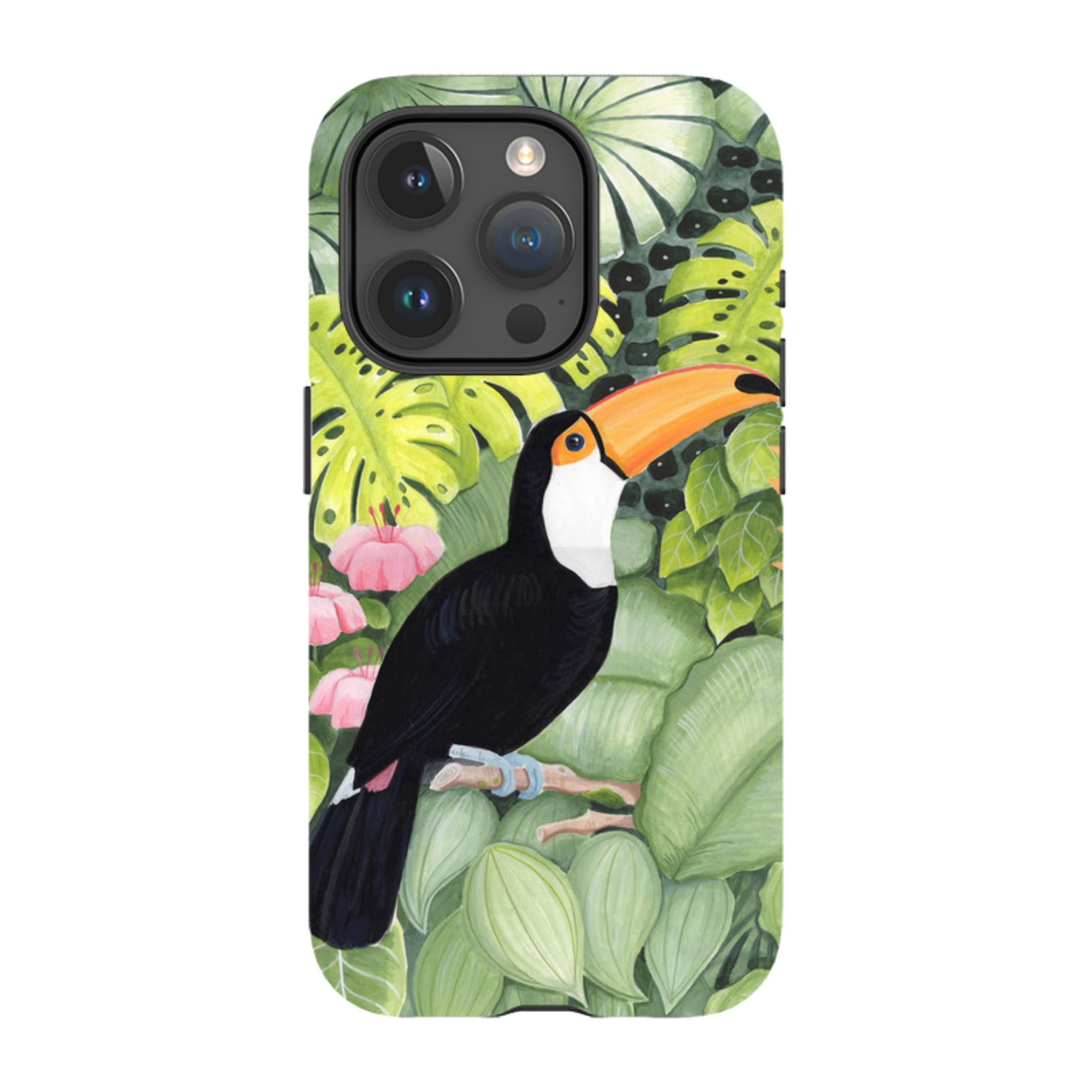 iPhone Tough Case - Toucan In Leaves By Bex Parkin