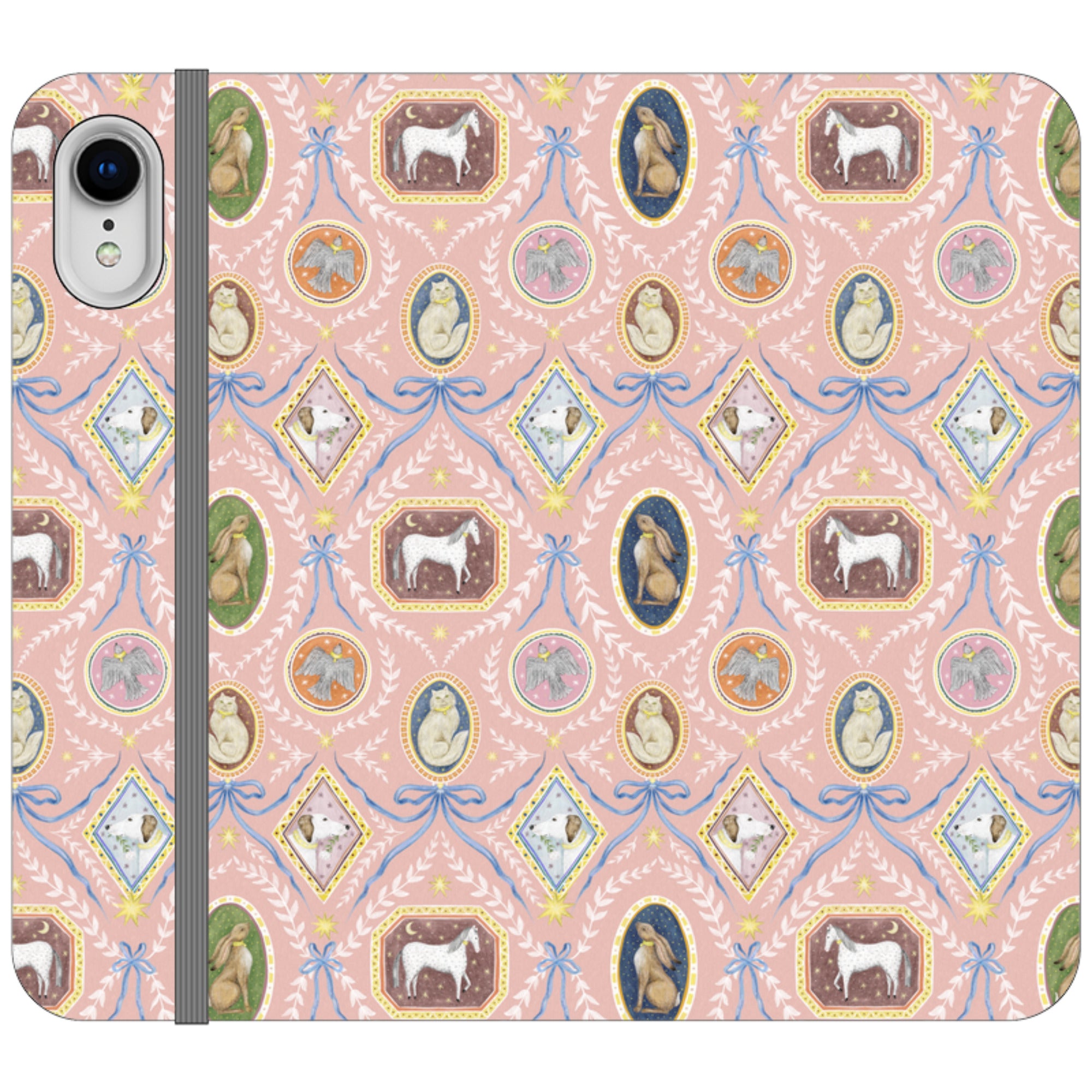 Charleston Peach Pink Wallet Case By Catherine Rowe