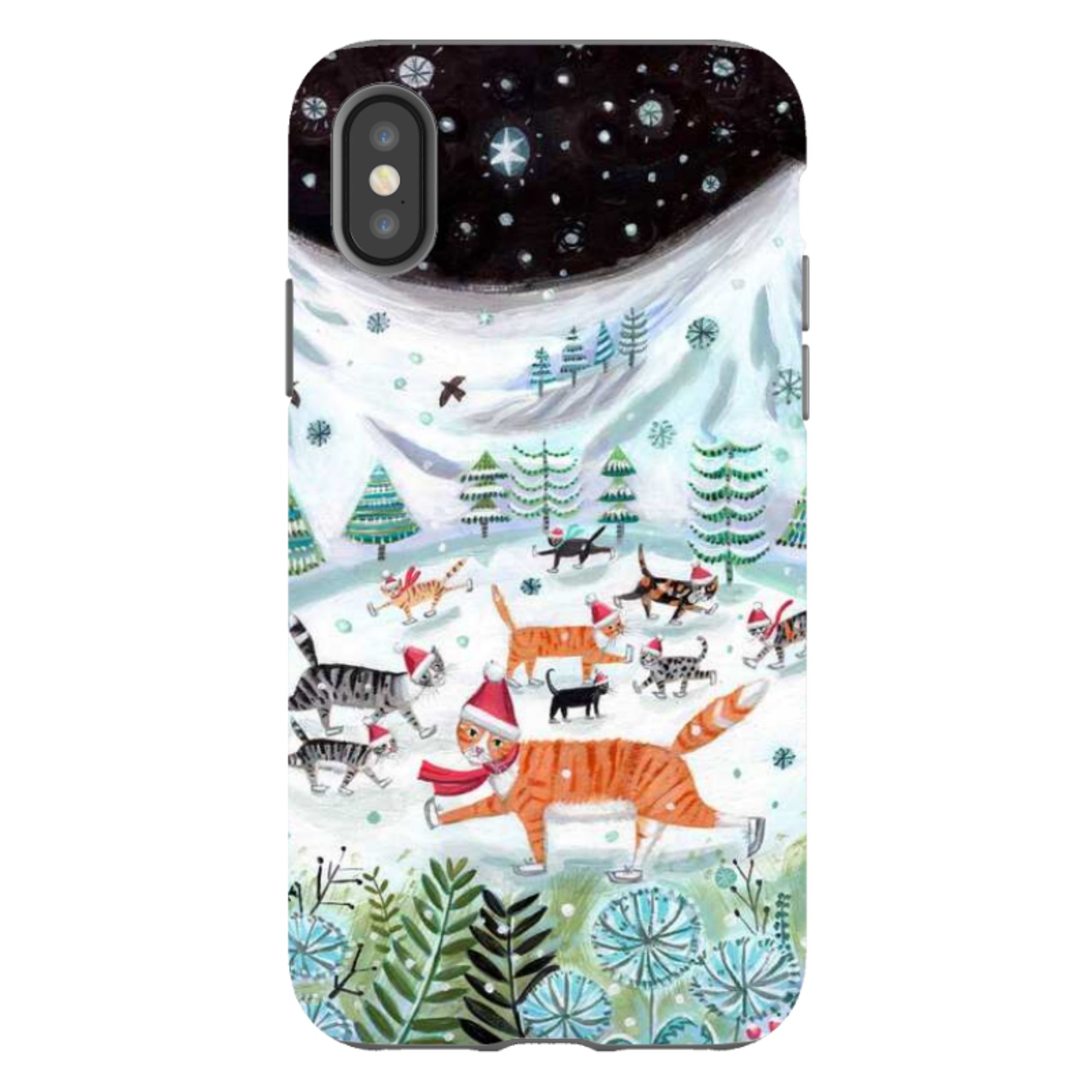 iPhone Tough Case - Cats On Ice By Mary Stubberfield