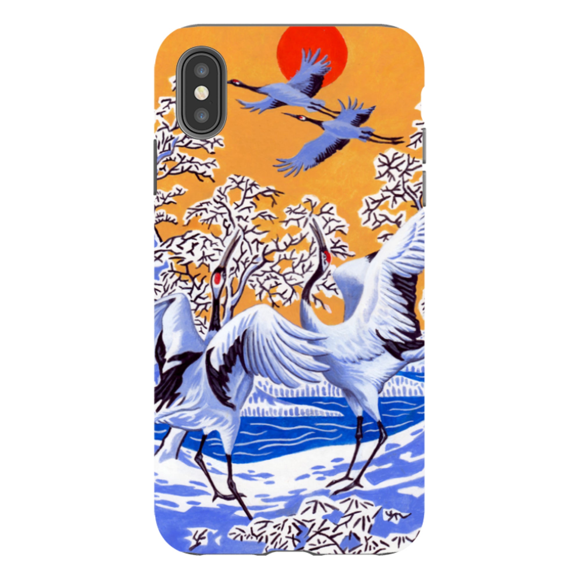 iPhone Tough Case - Japanese Cranes By Philip Hood