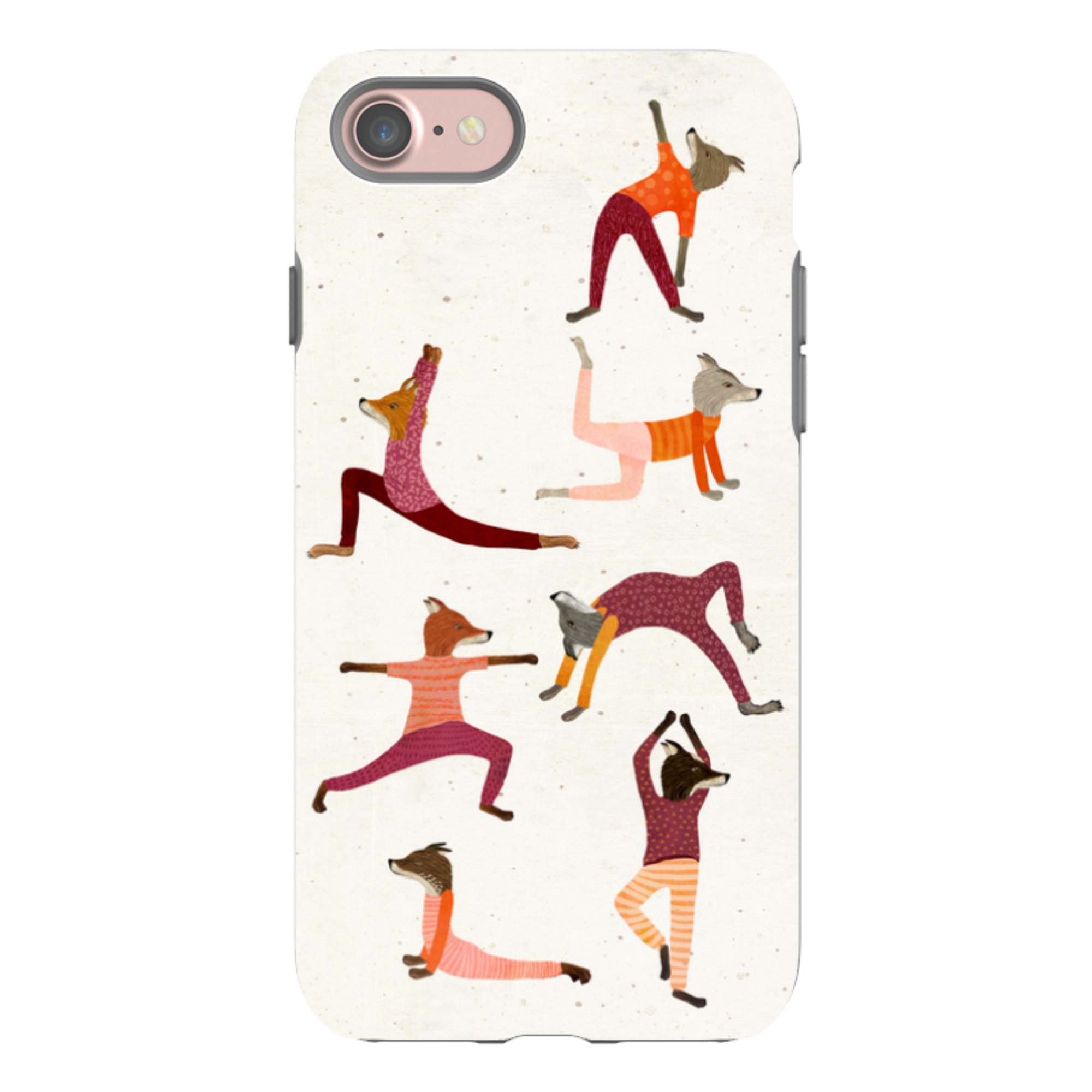 iPhone Tough Case - Fox Yoga By Katherine Quinn