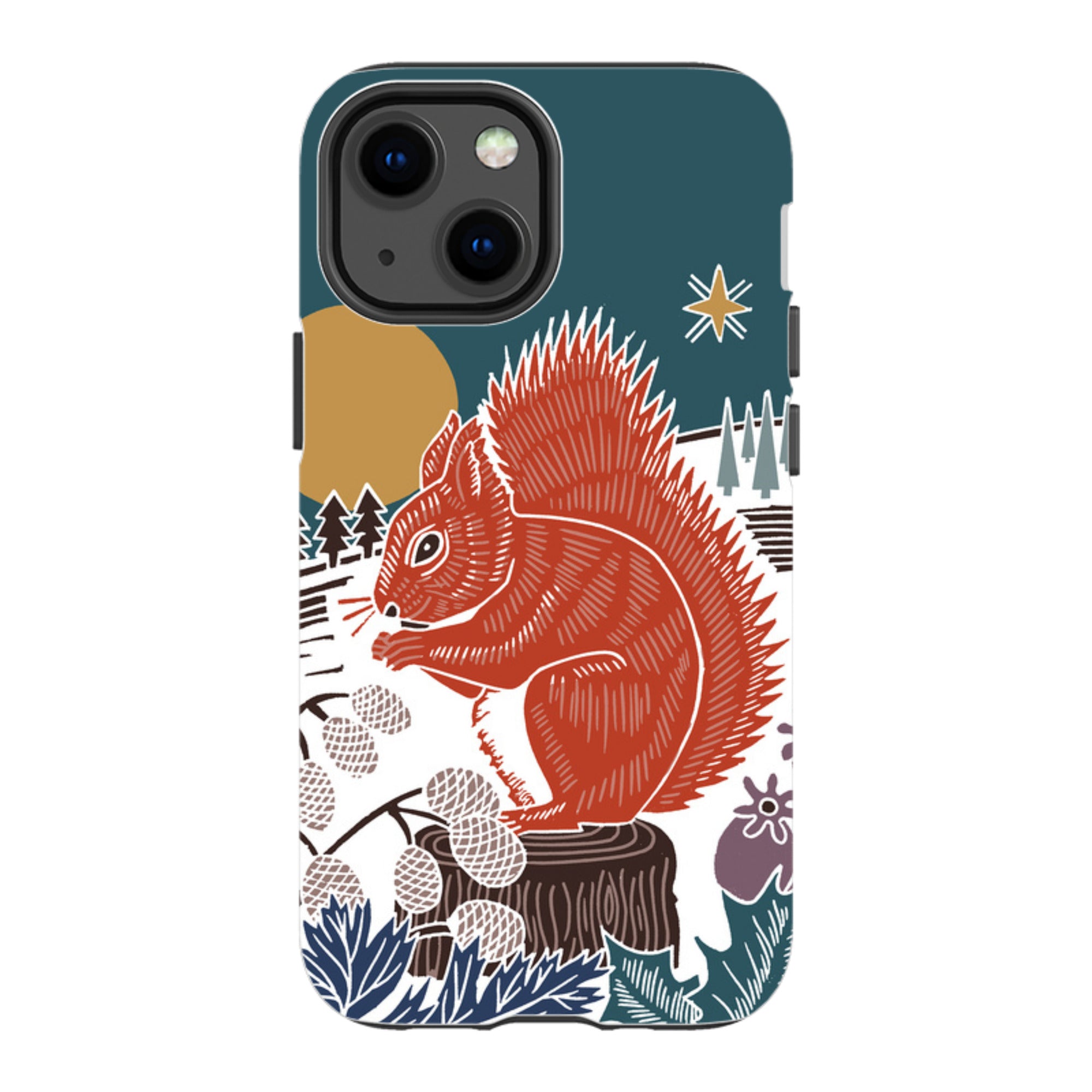 iPhone Tough Case - Winter Squirrel By Kate Heiss