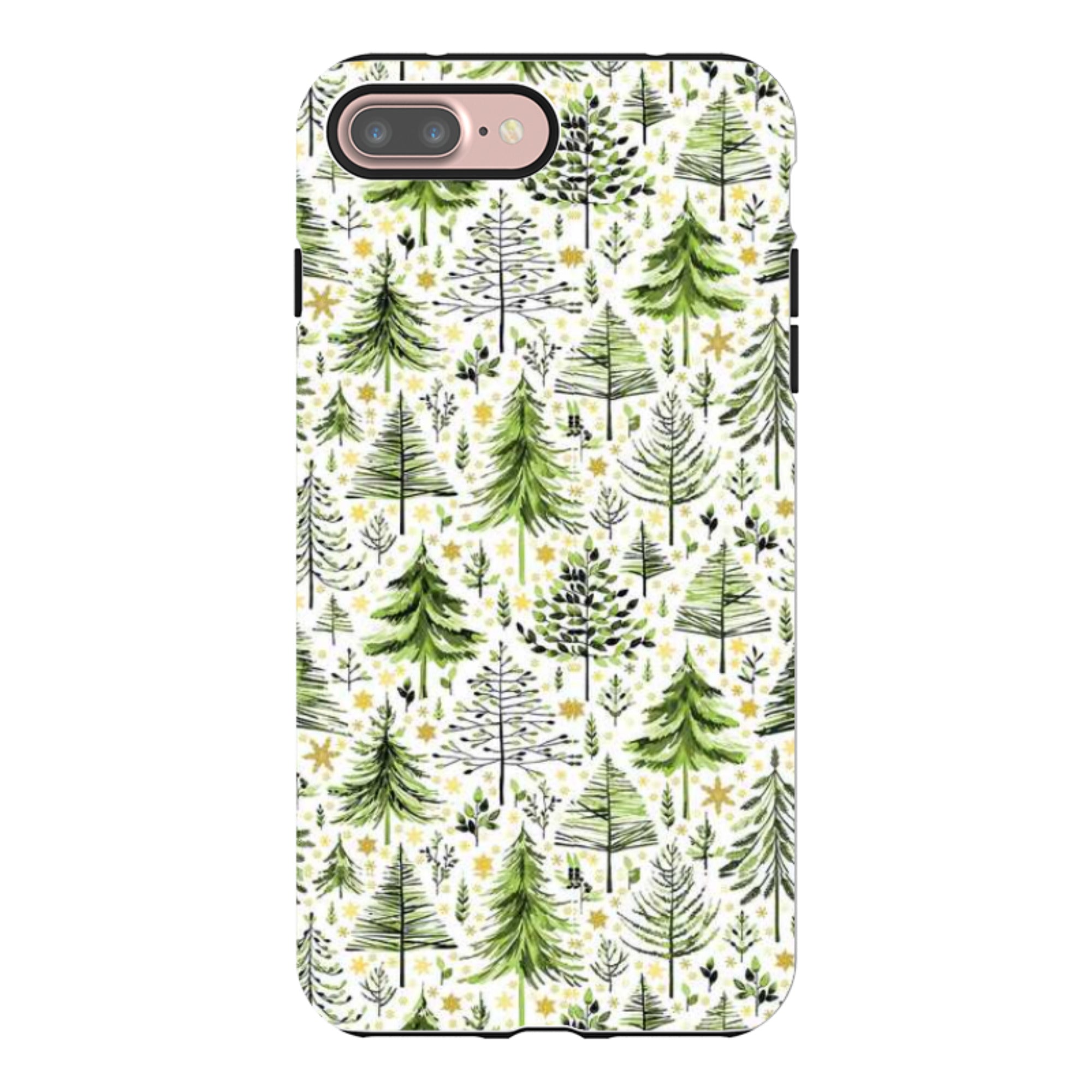 iPhone Tough Case - Green Xmas Trees By Elisabeth Haager