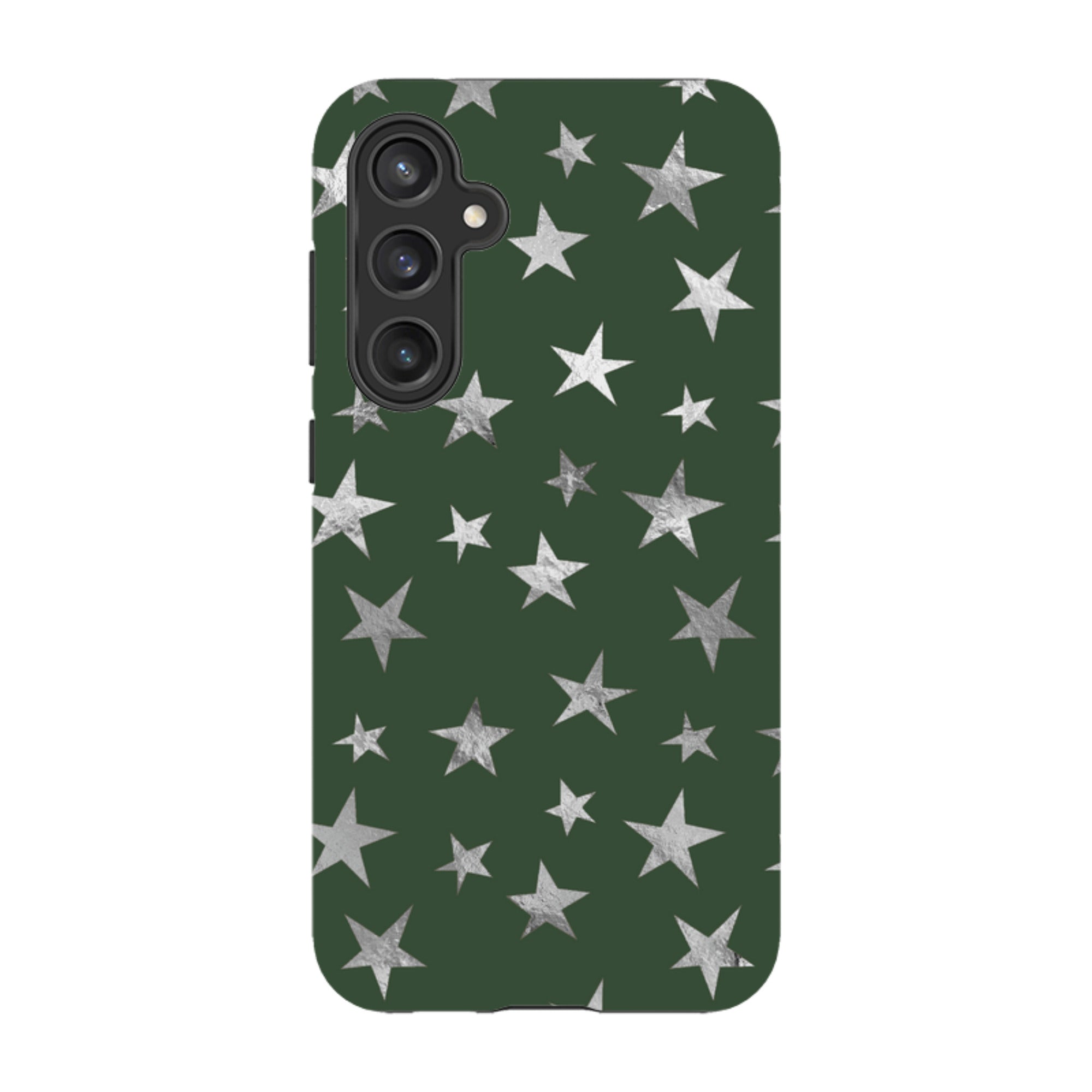Samsung Tough Case - Green and Silver Stars