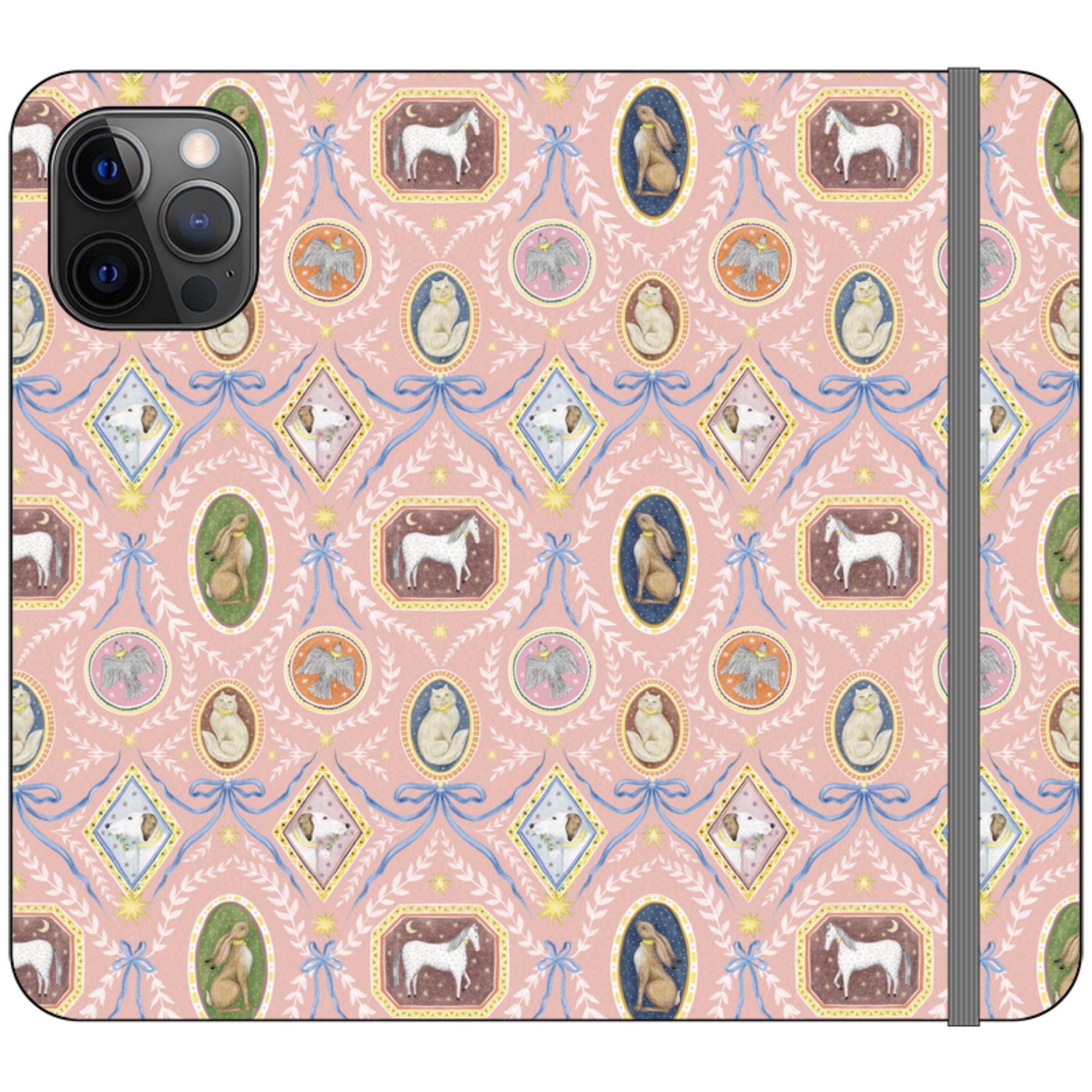 Charleston Peach Pink Wallet Case By Catherine Rowe