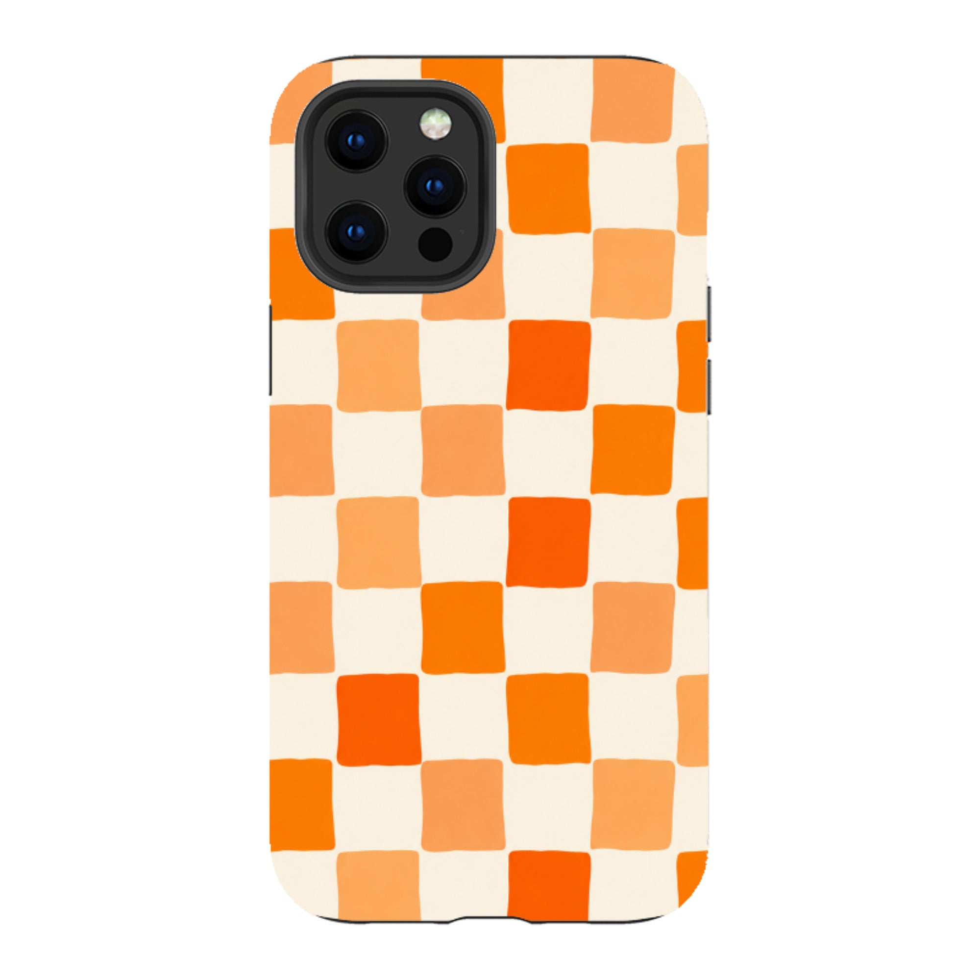 iPhone Tough Case - Orange Checkerboard