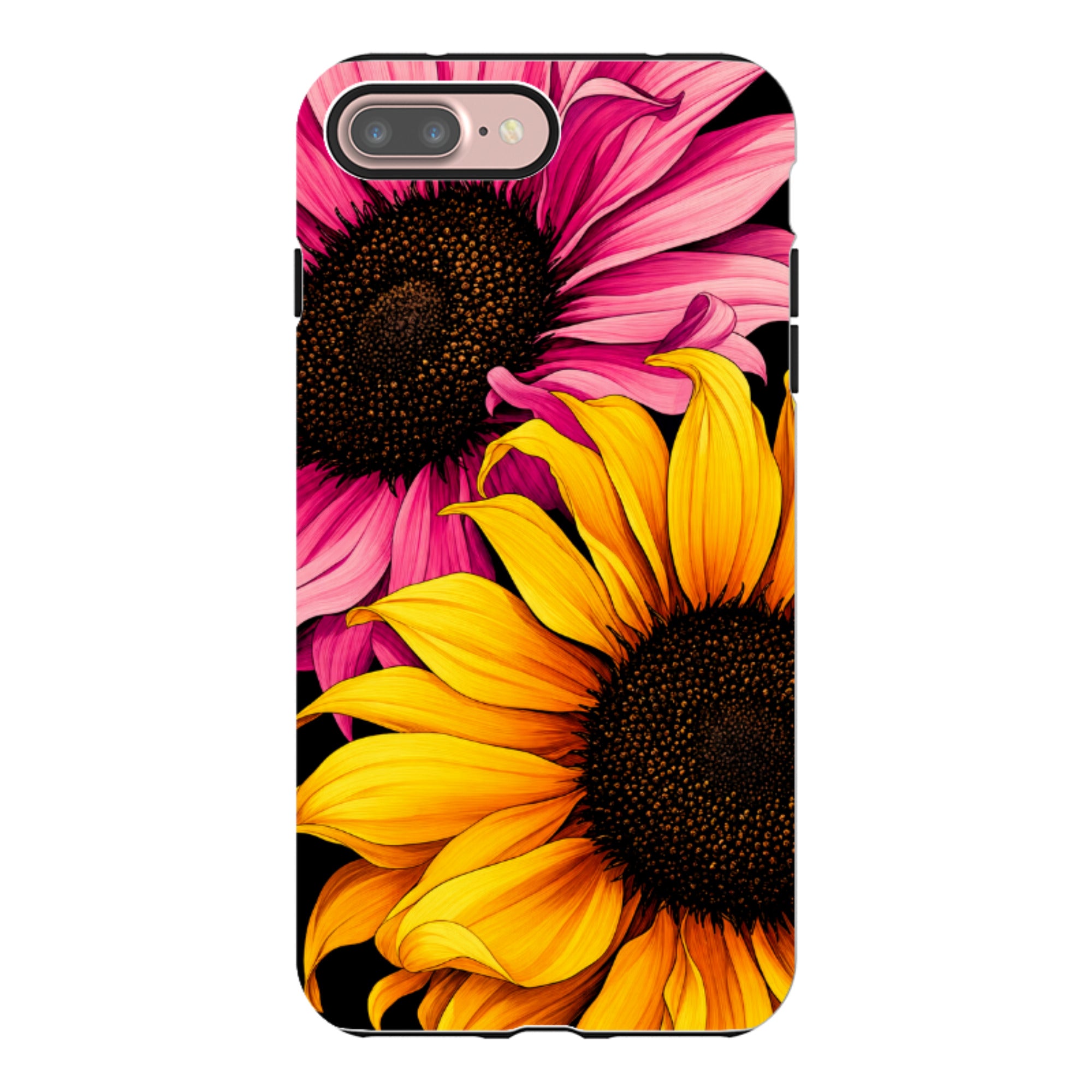 iPhone Tough Case - Yellow & Pink Sunflower
