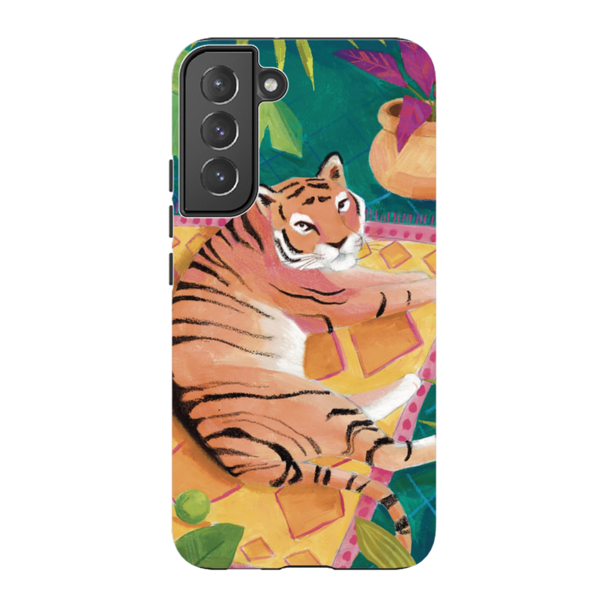 Samsung Tough Case - Tiger In Palms By Bex Parkin