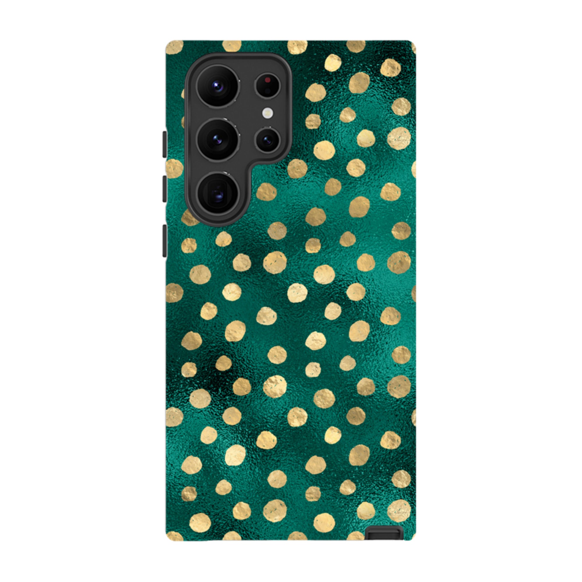 Samsung Tough Case - Forest and Gold Dots