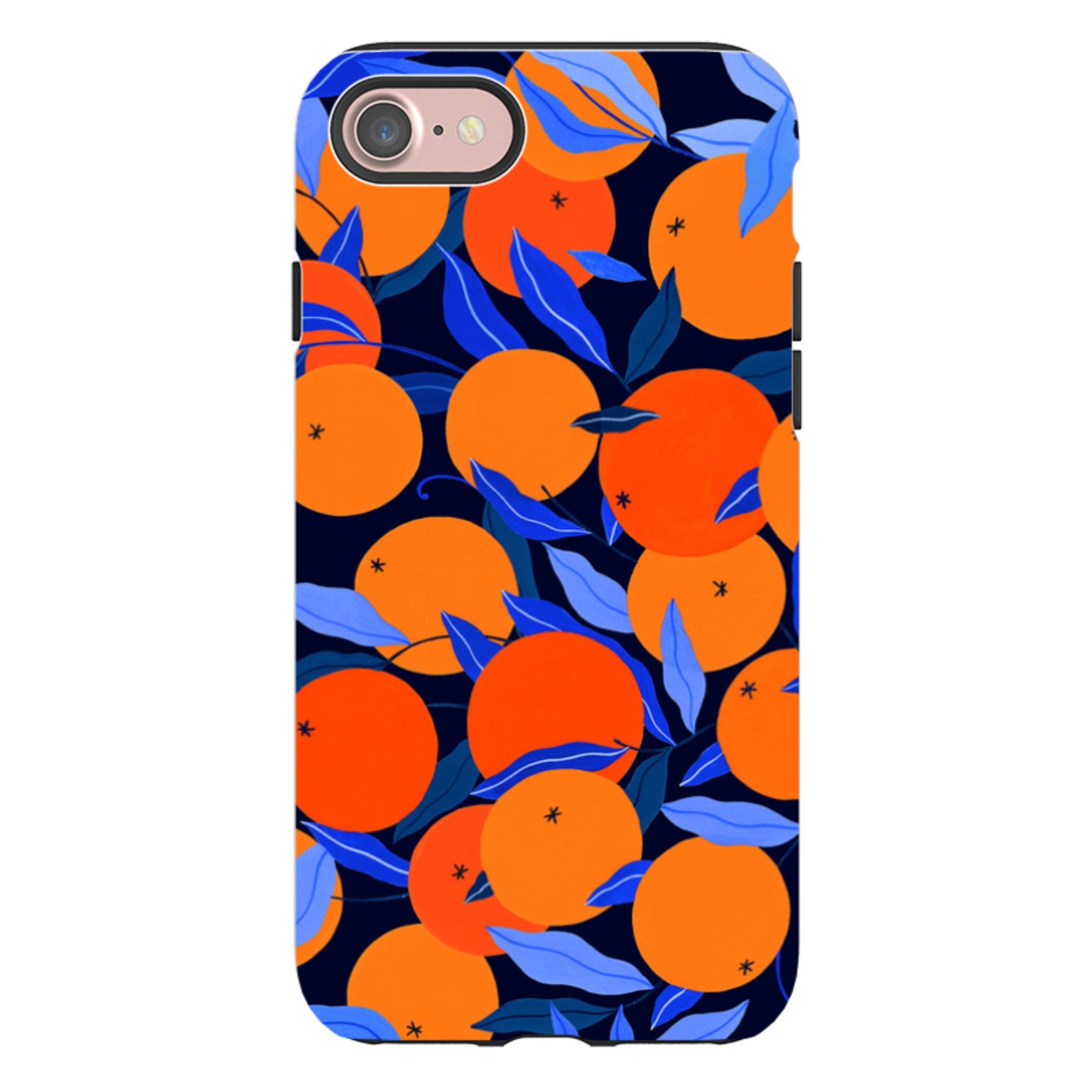iPhone Tough Case - Arancello Navy Pattern By Madalina Andronic