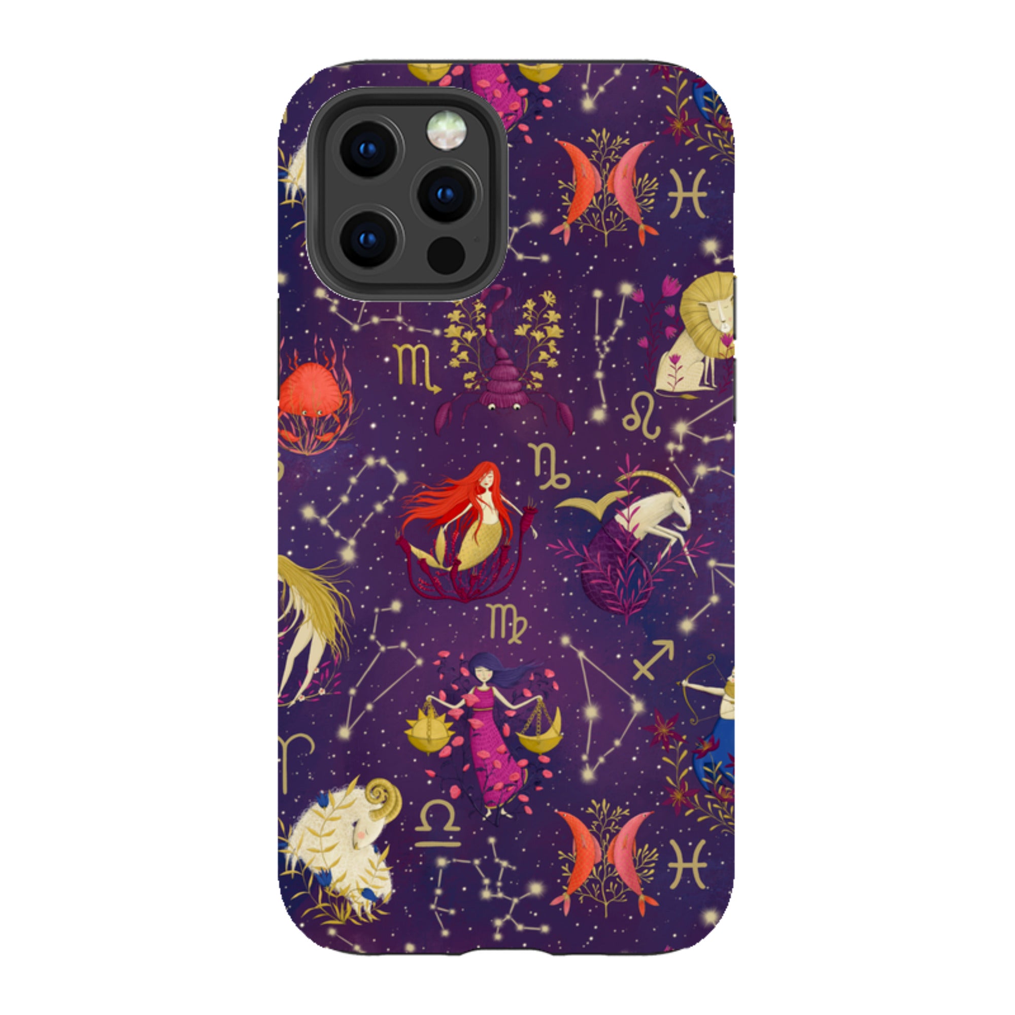iPhone Tough Case - Zodiac Pattern By Maja Lindberg