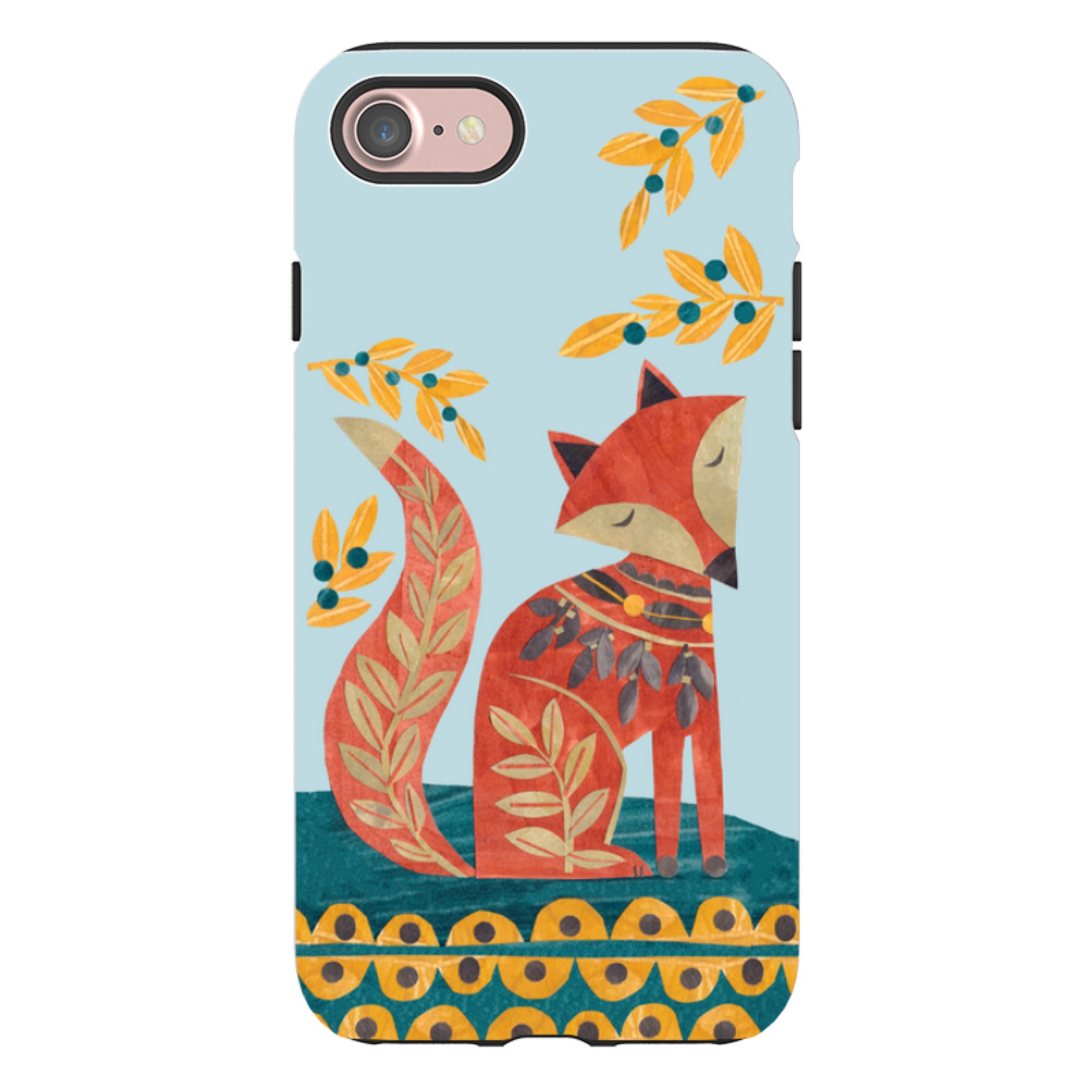 iPhone Tough Case - Folk Foxie By Tracey English