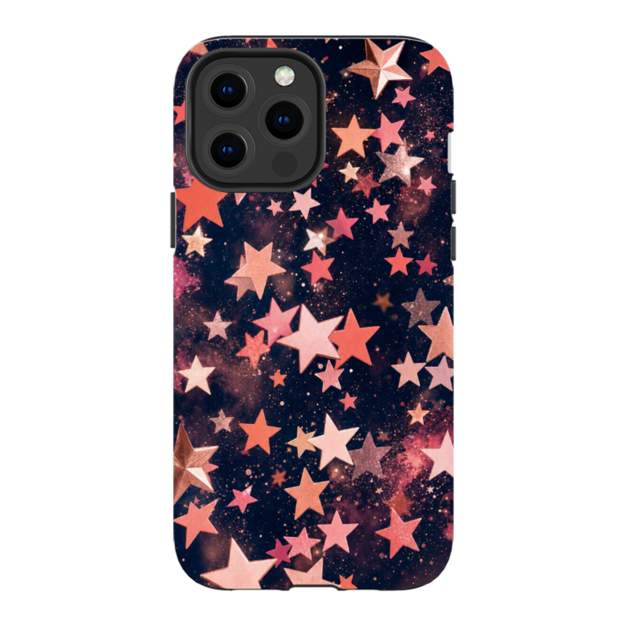 iPhone Tough Case - Rose Gold Galaxy Star