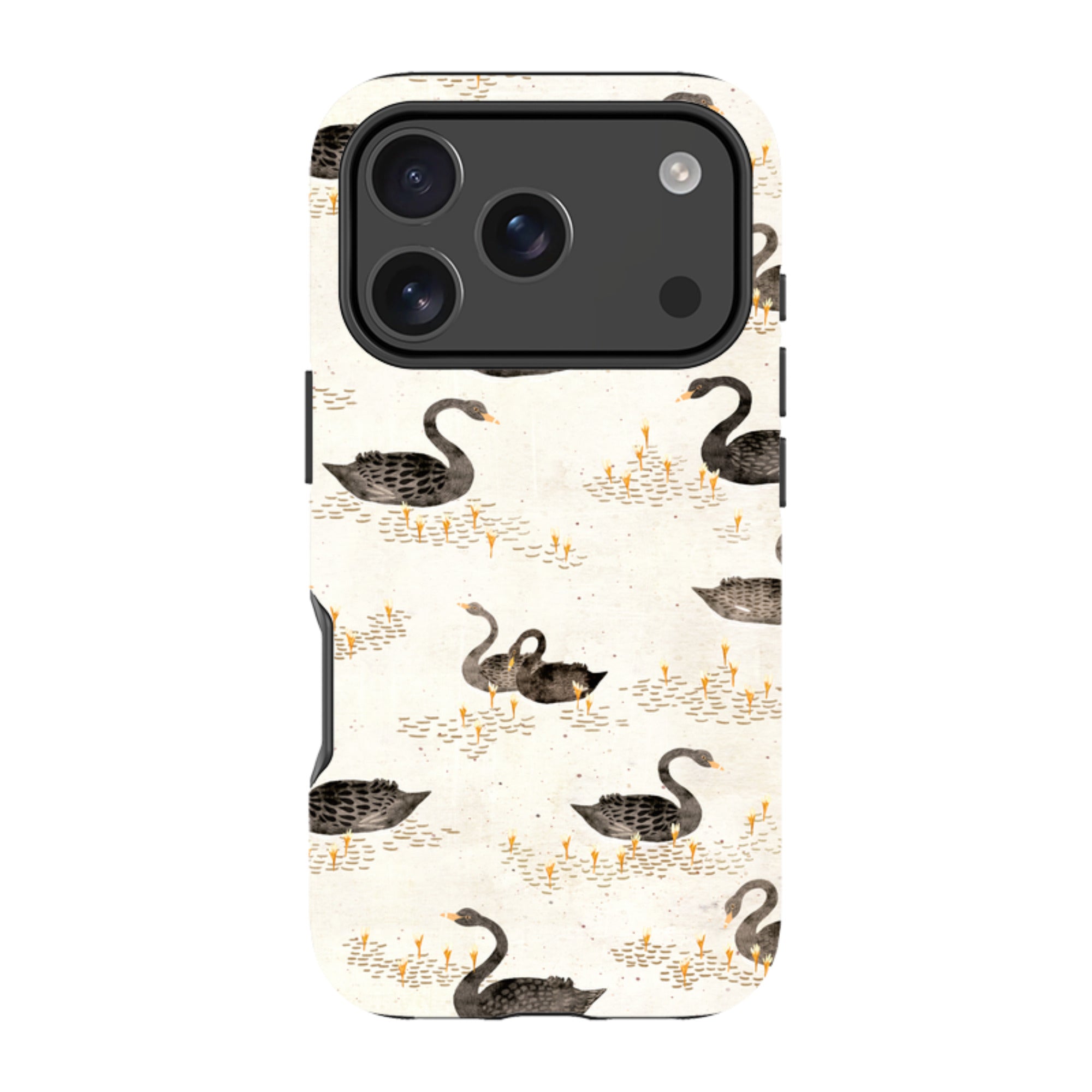 iPhone MagSafe Tough Case - Swans Cream By Katherine Quinn