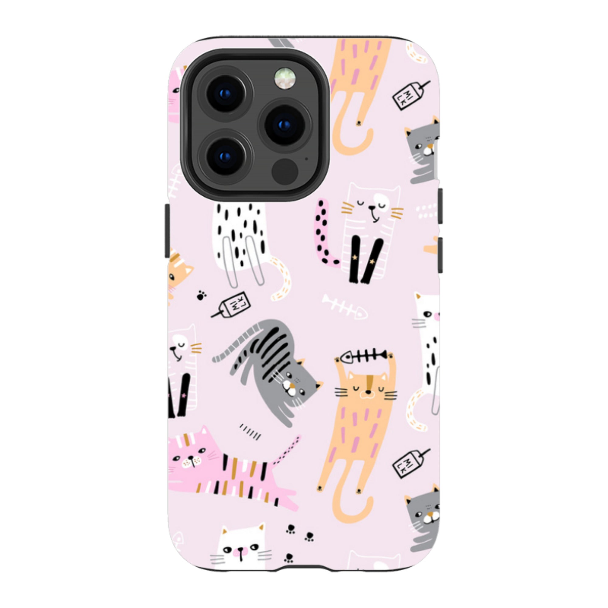 iPhone Tough Case - Cat And Bone Pink