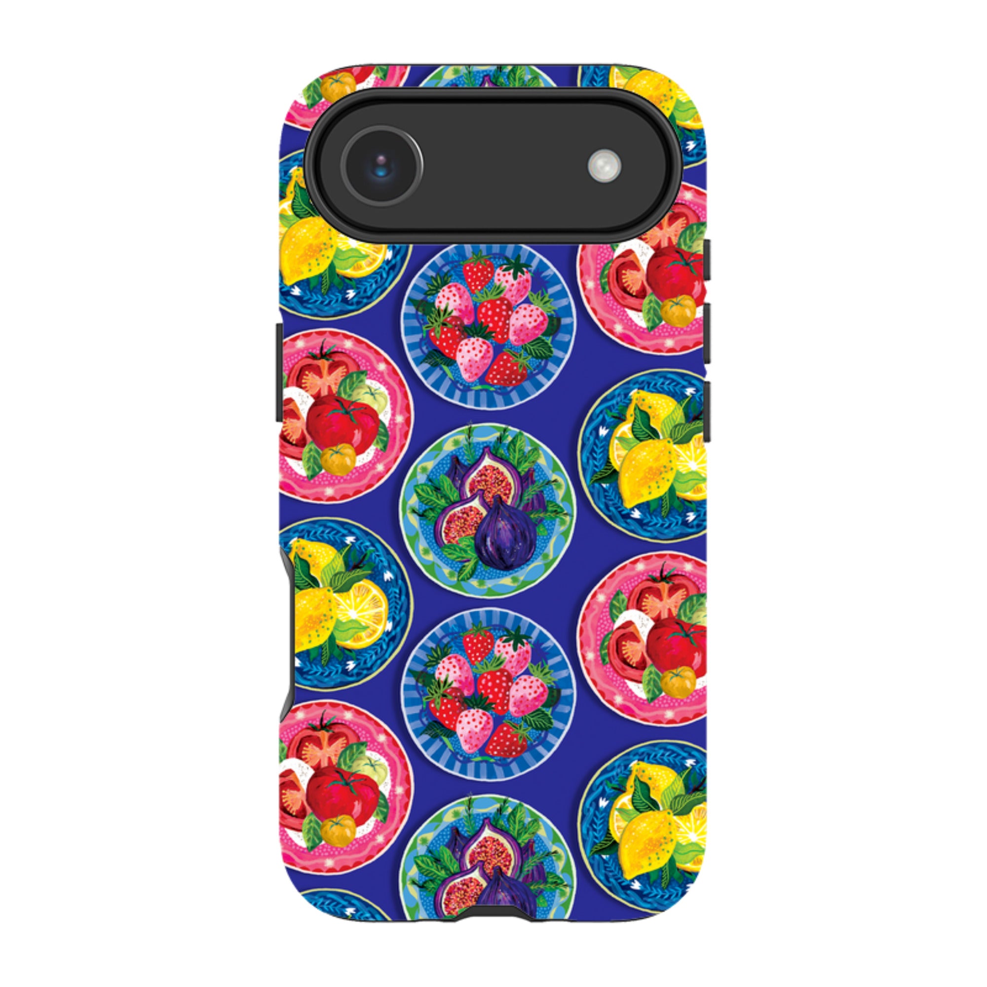 iPhone MagSafe Tough Case - Summer Plates Blue By Emma Frances Grant