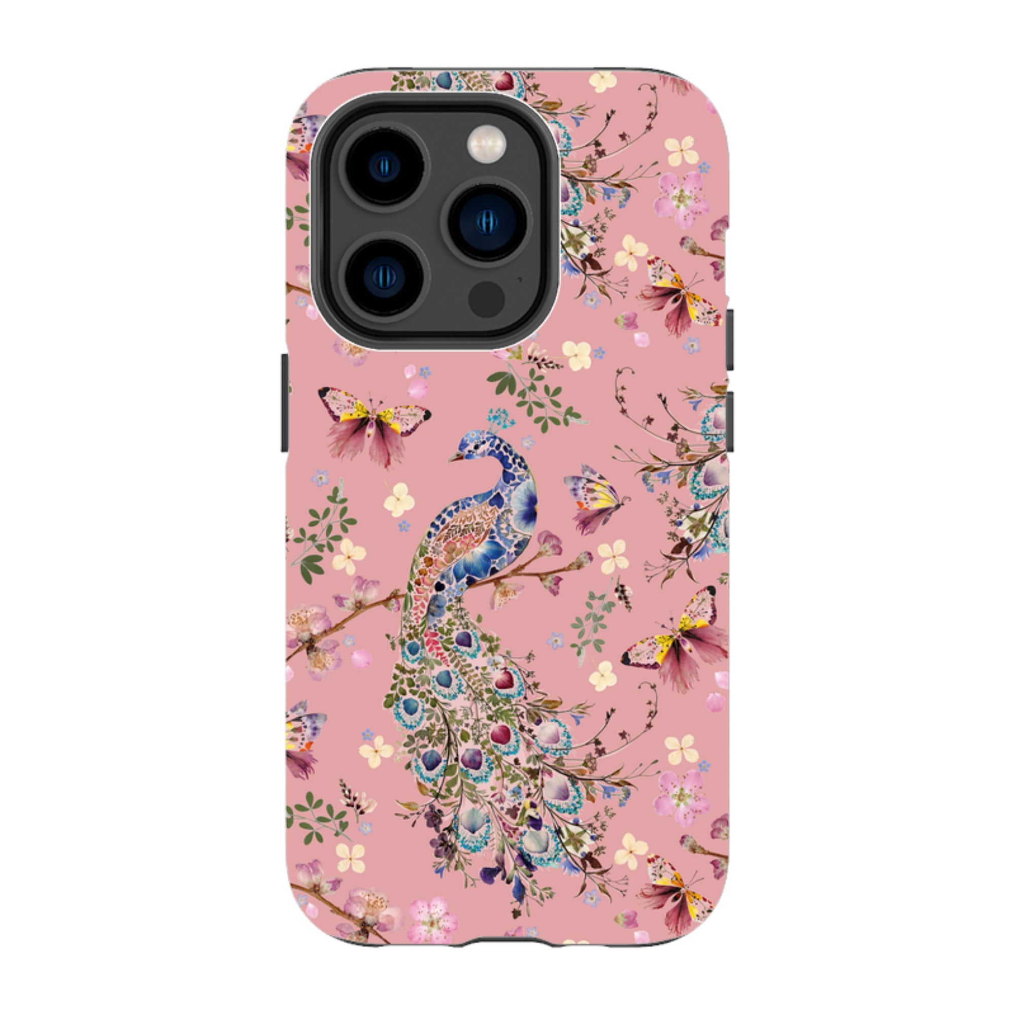 iPhone Tough Case - Peacock and Cherry Blossoms Lupine By Helen Ahpornsiri
