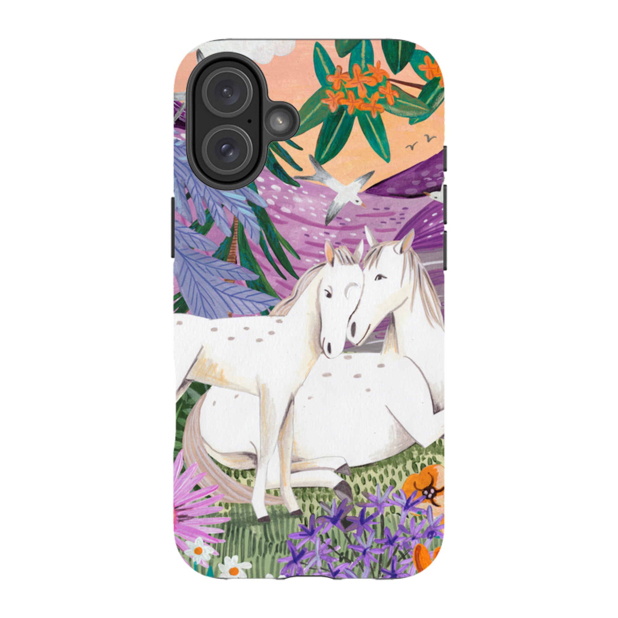iPhone MagSafe Tough Case -  Horses By Caroline Bonne Muller