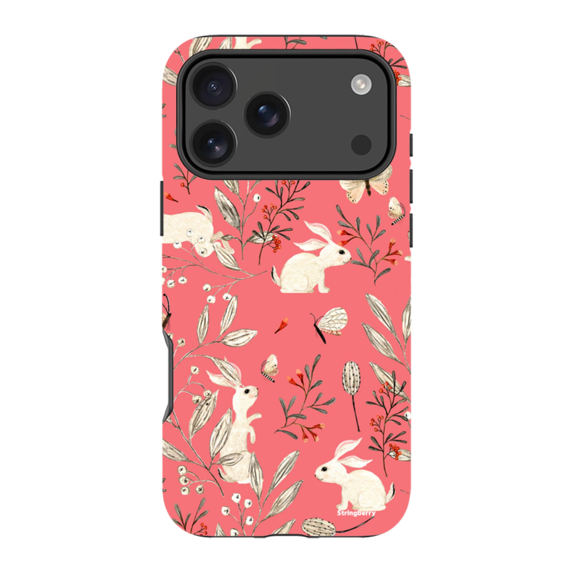 iPhone MagSafe Tough Case - Bunnies Raspberries By Katherine Quinn