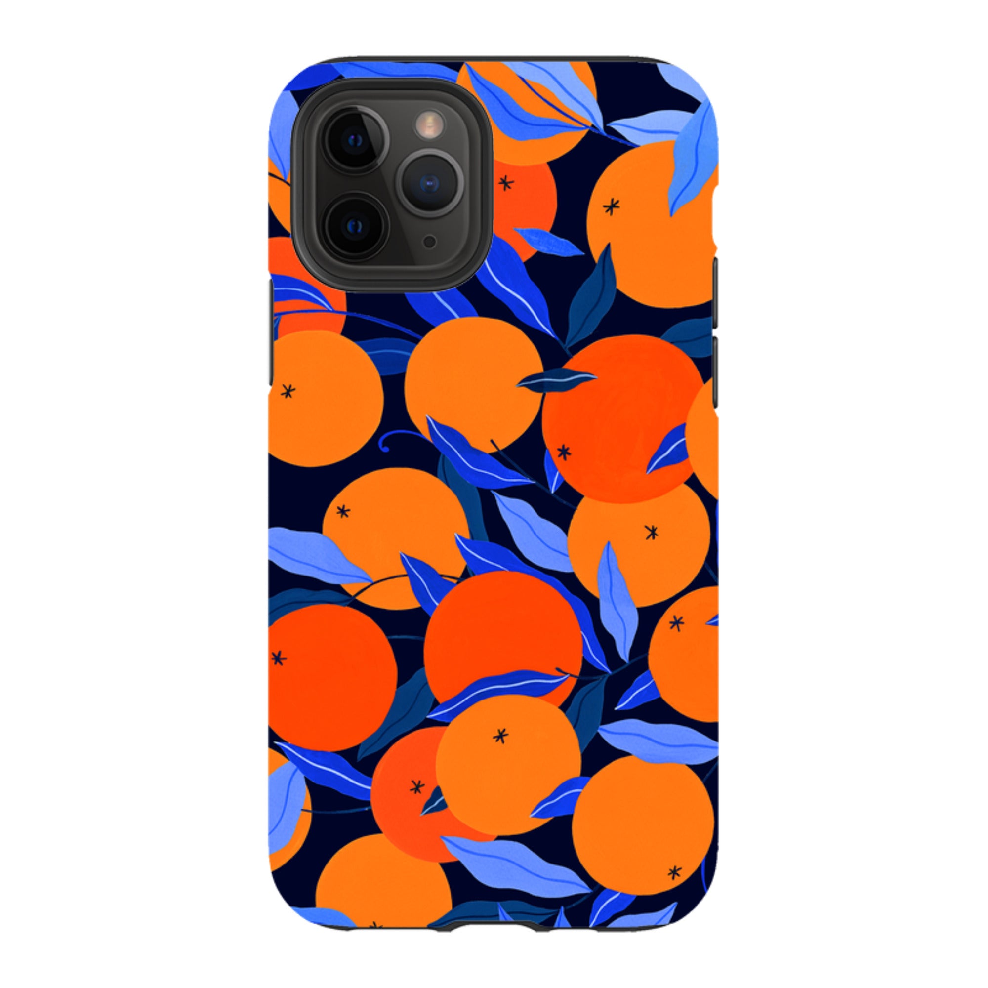 iPhone Tough Case - Arancello Navy Pattern By Madalina Andronic