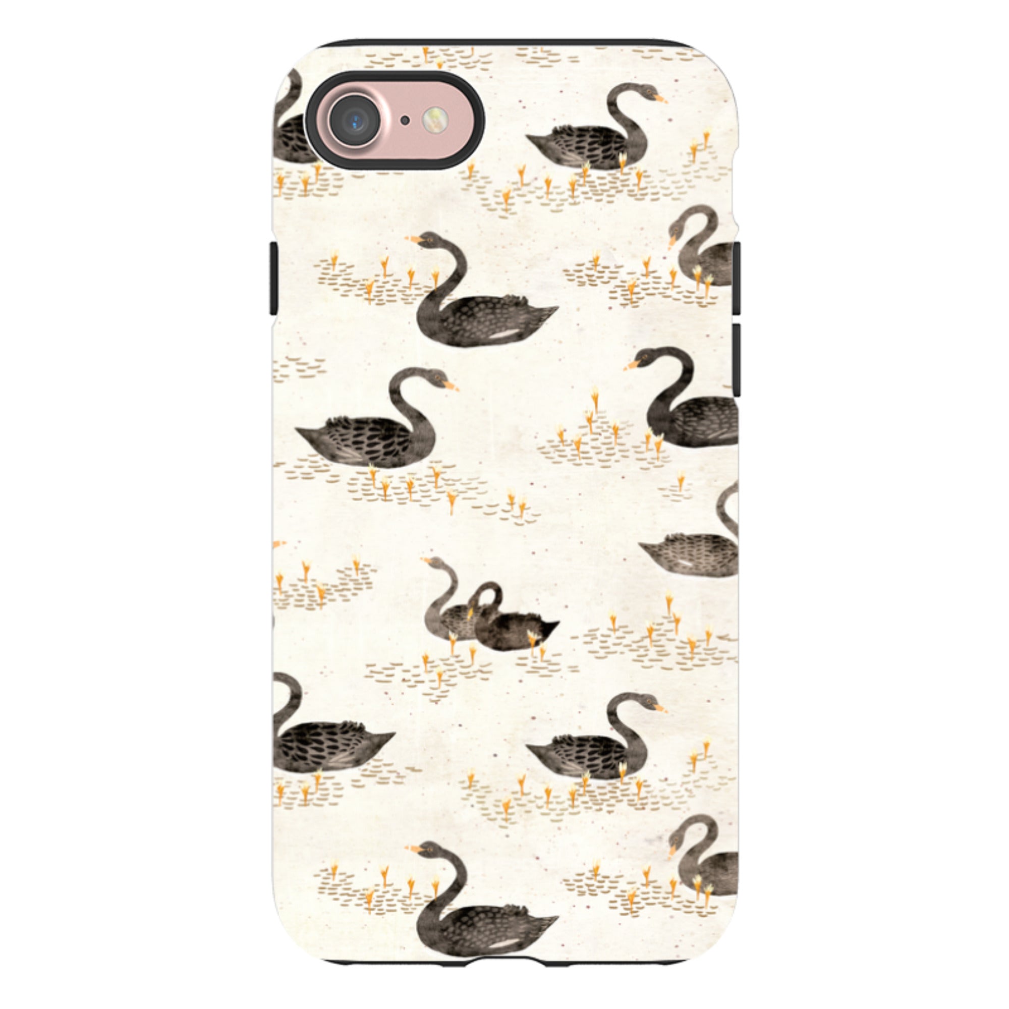 iPhone Tough Case - Swans Cream By Katherine Quinn
