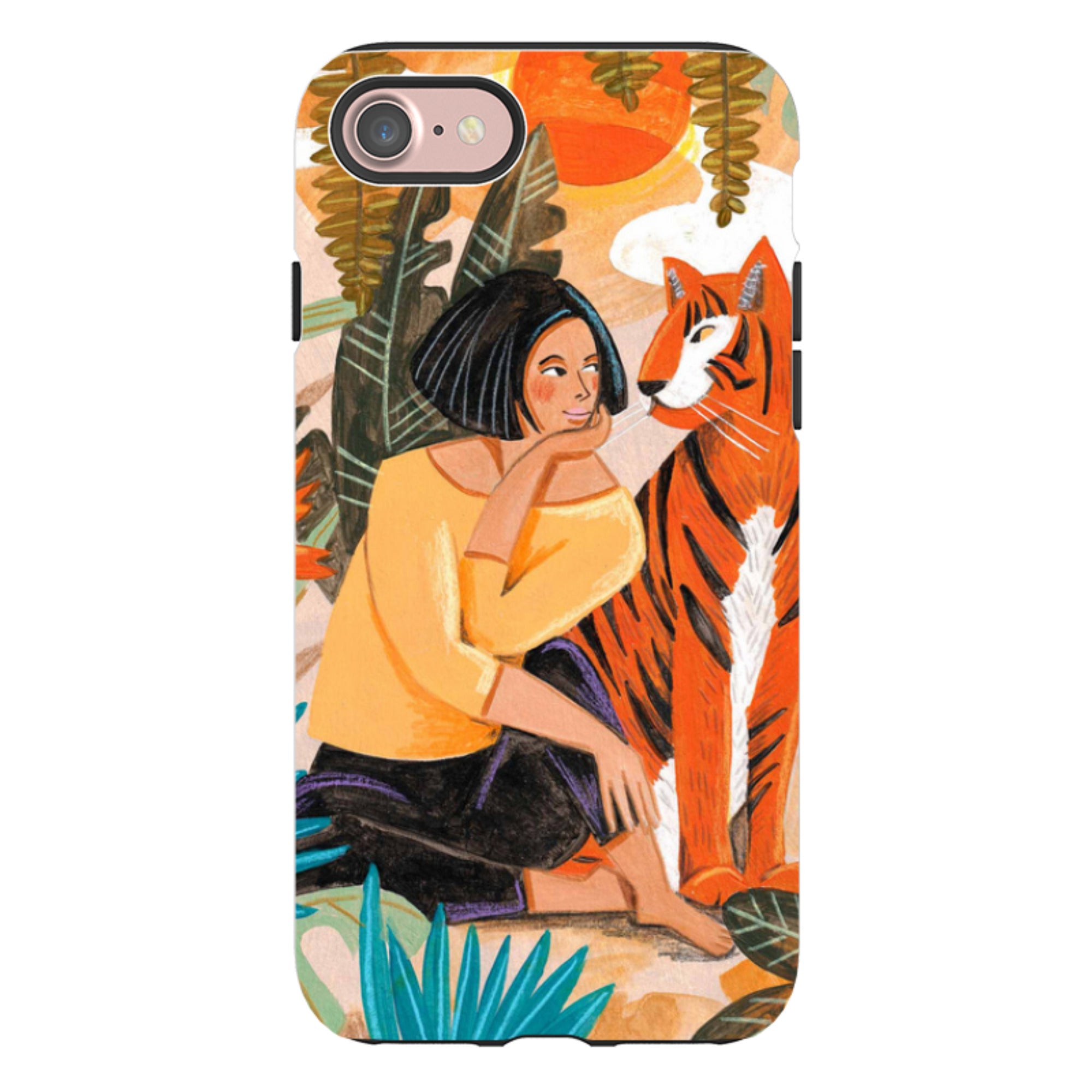 iPhone Tough Case - Hello Tiger By Caroline Bonne Muller