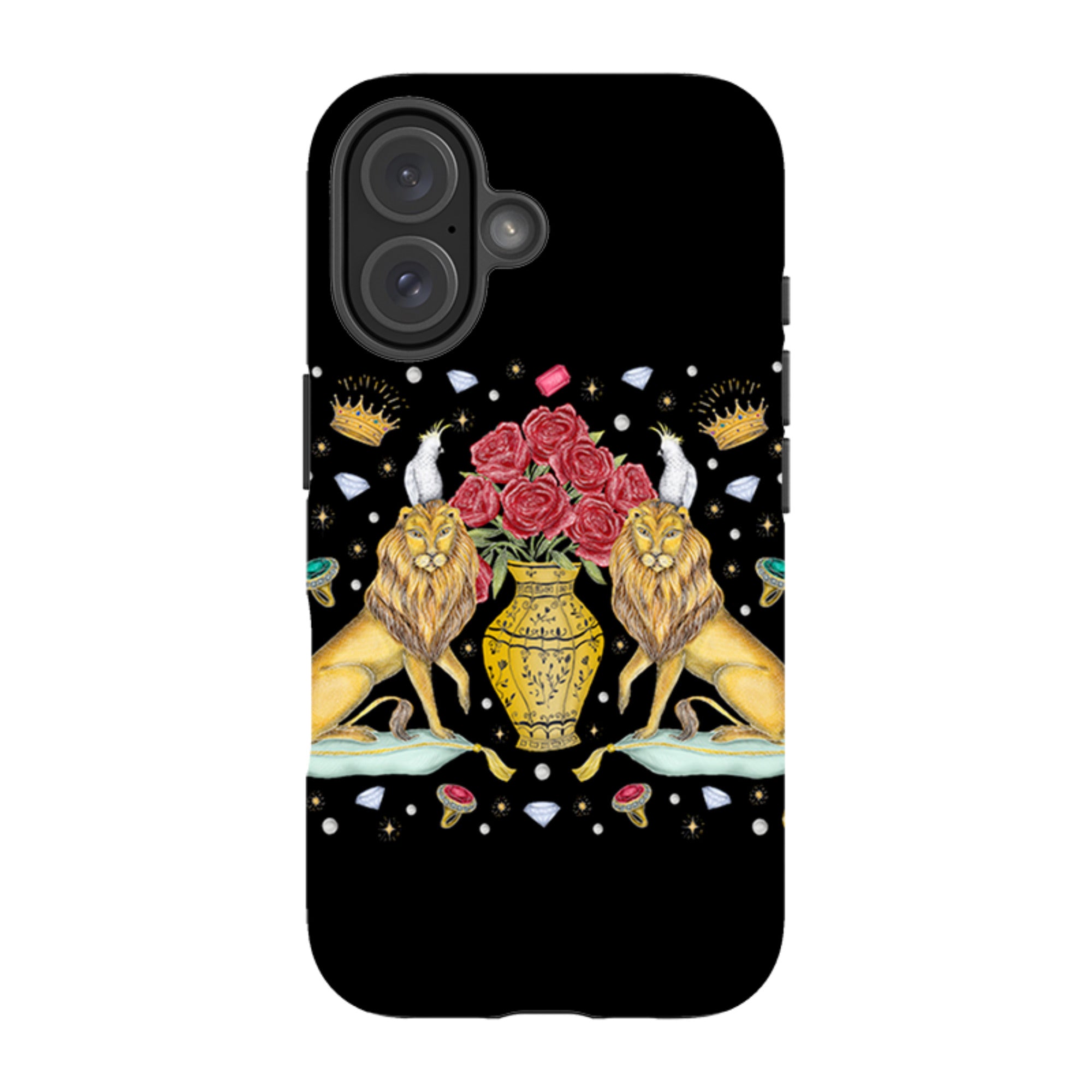 iPhone Tough Case - Lion And Vase By Catherine Rowe