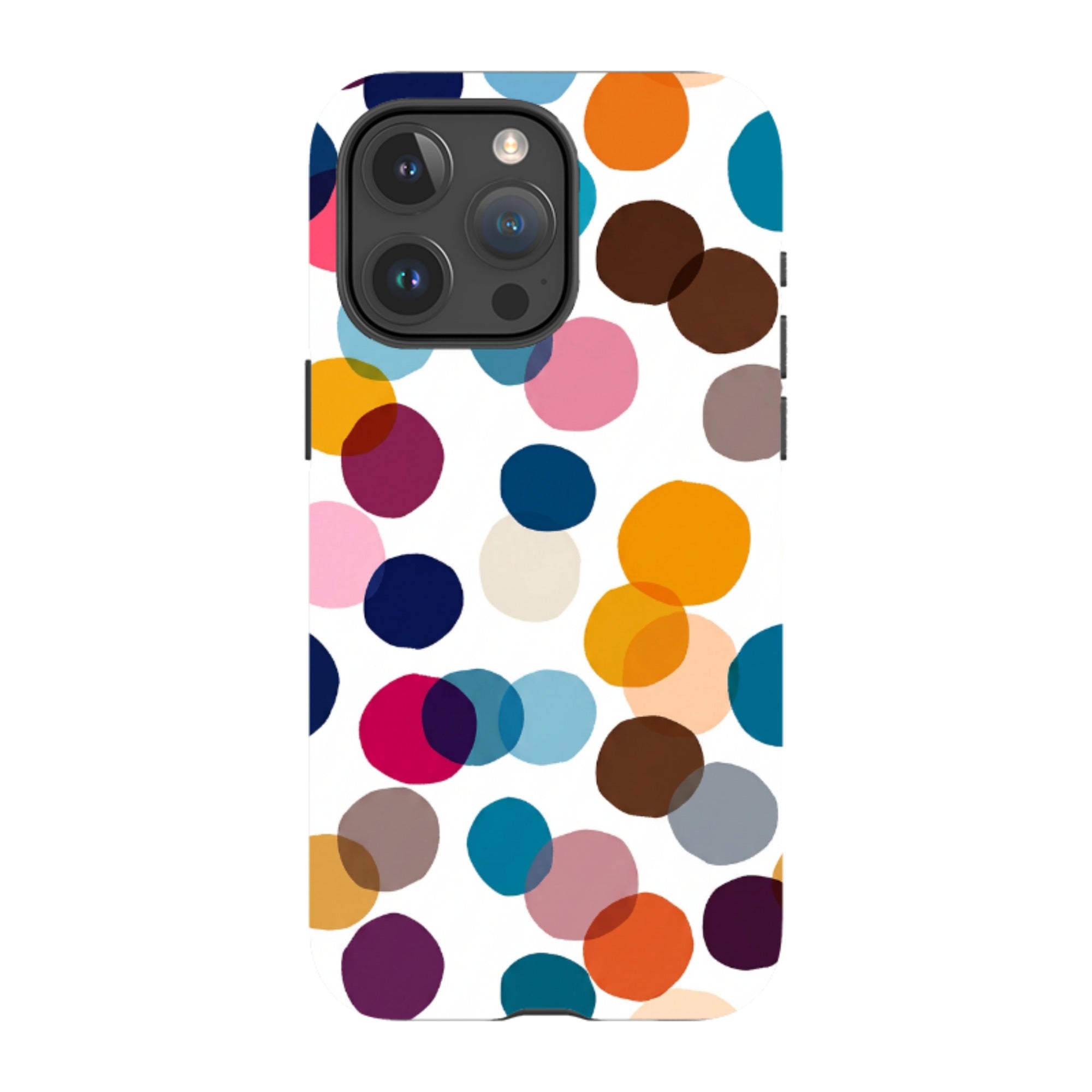 iPhone Tough Case - Multi-Color Polka Dot