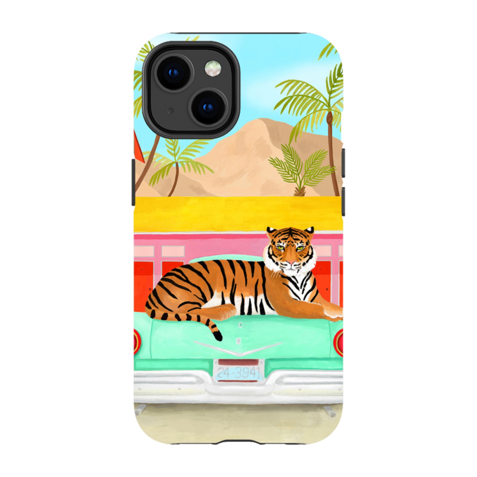 iPhone MagSafe Tough Case - Palm Motel Tiger By Bex Parkin