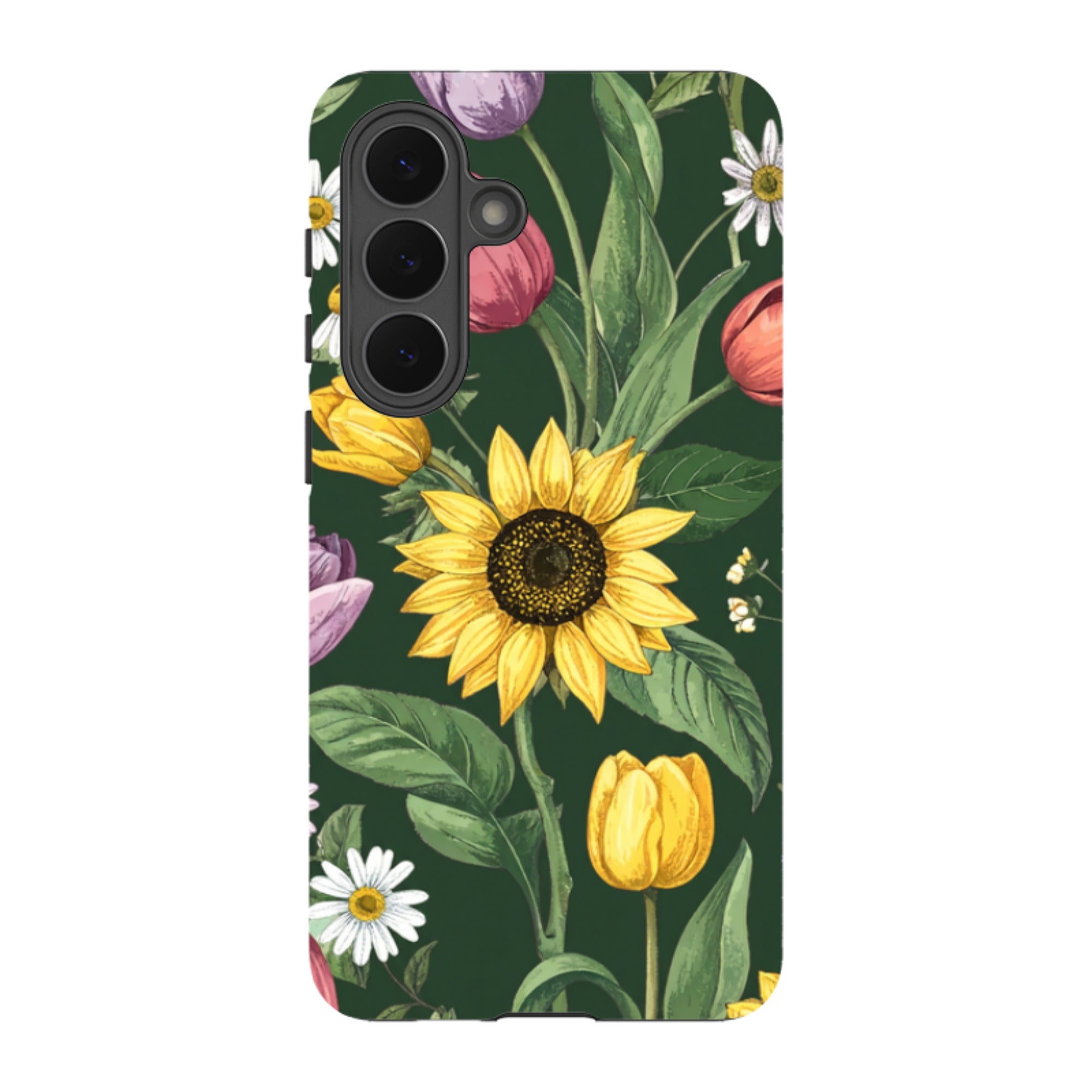 Samsung Tough  Case - Green Sunflowers