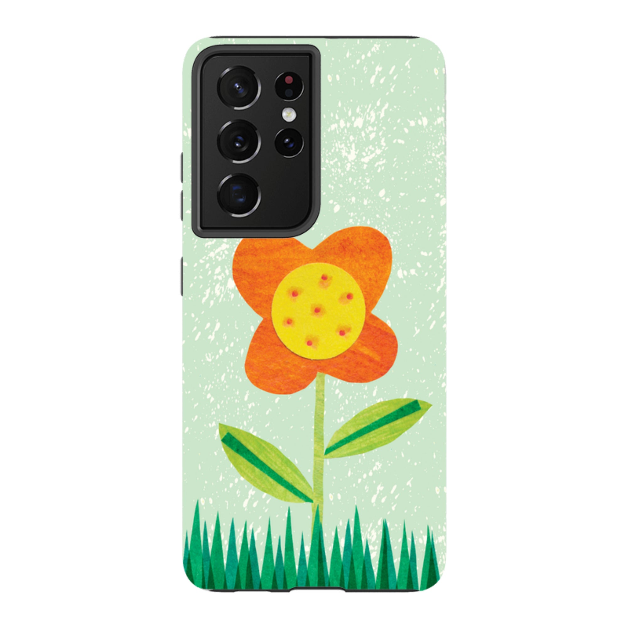 Samsung Tough Case - Orange Flower By Tracey English